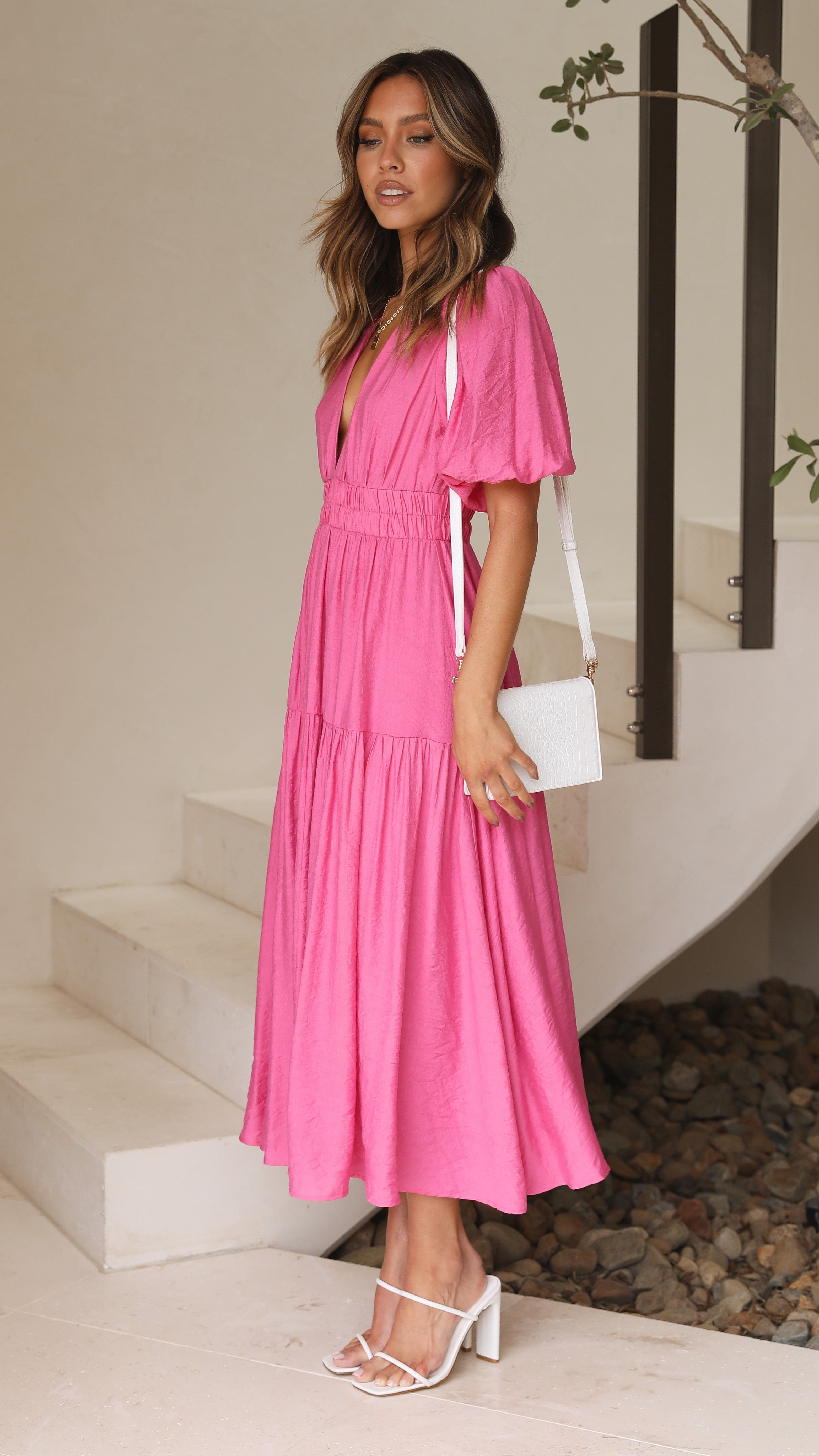 Kikodress - Erin Midi Dress - Pink