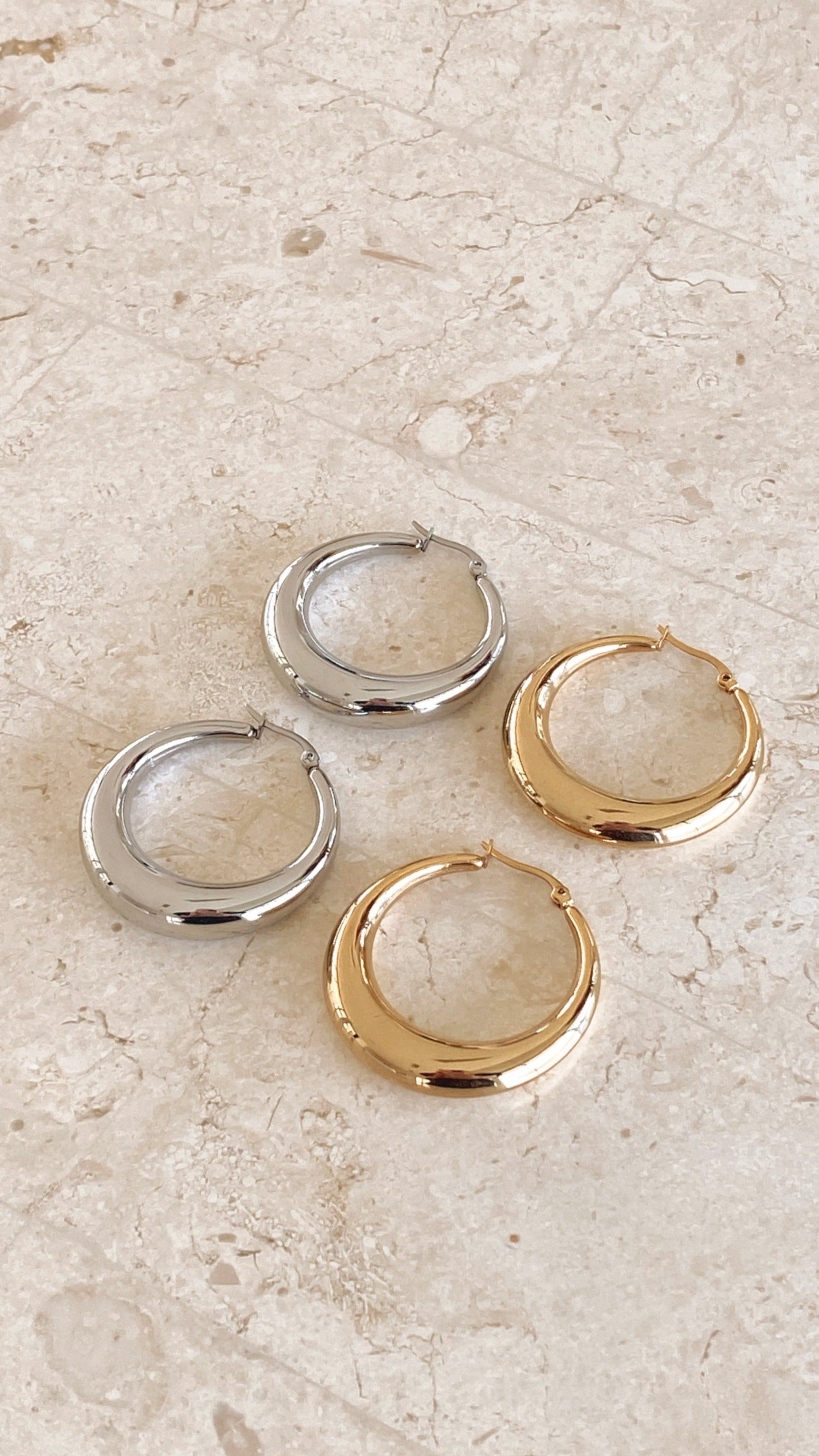 Kikodress - Large Essential Hoop - Silver