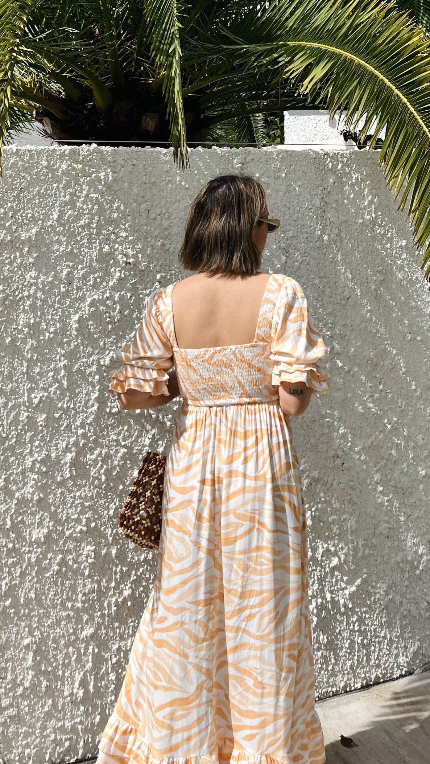 Kikodress - Gia Midi Dress - Orange Wave