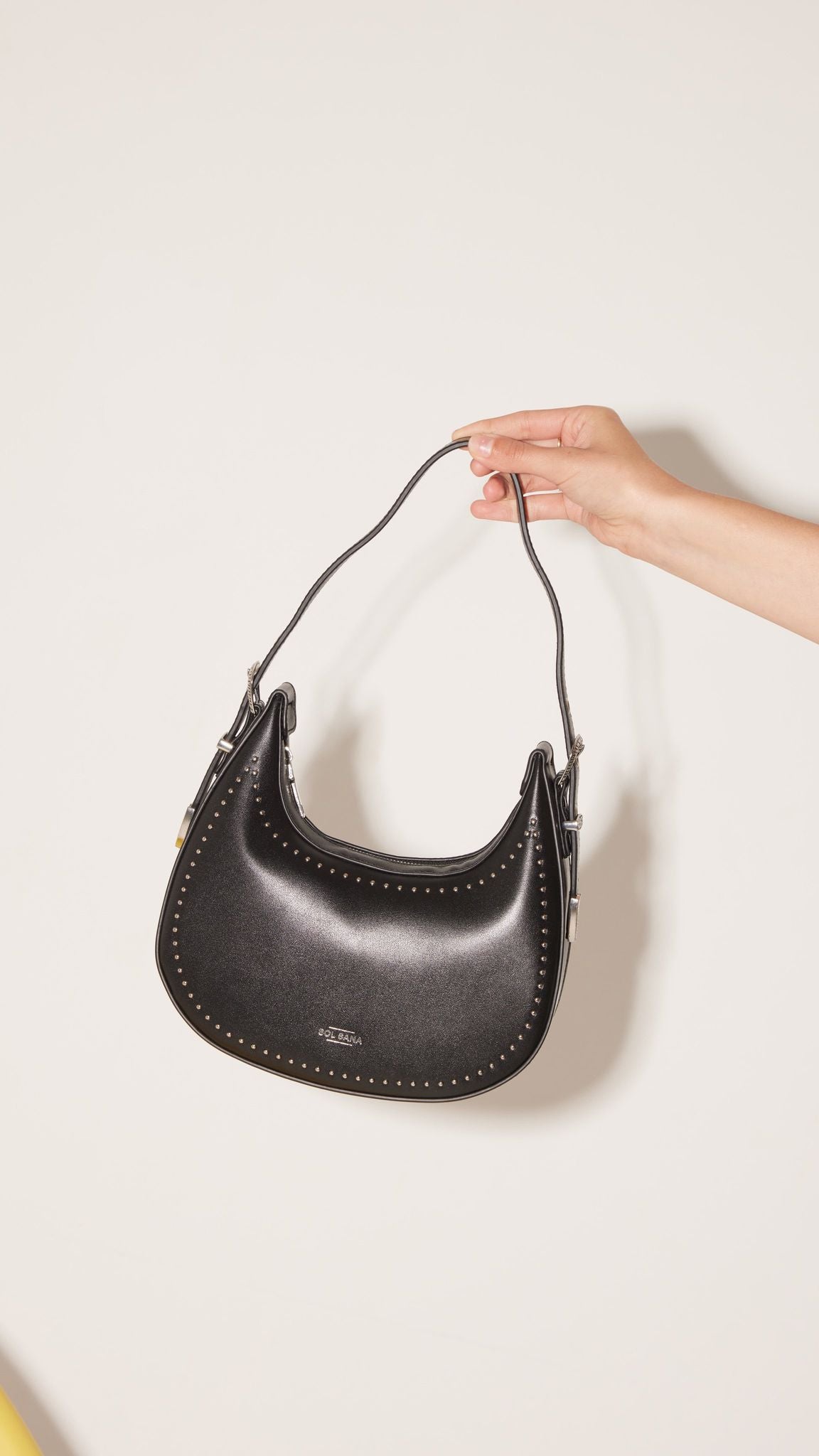 Kikodress - Sol Sana Crescent Bag - Black/Silver