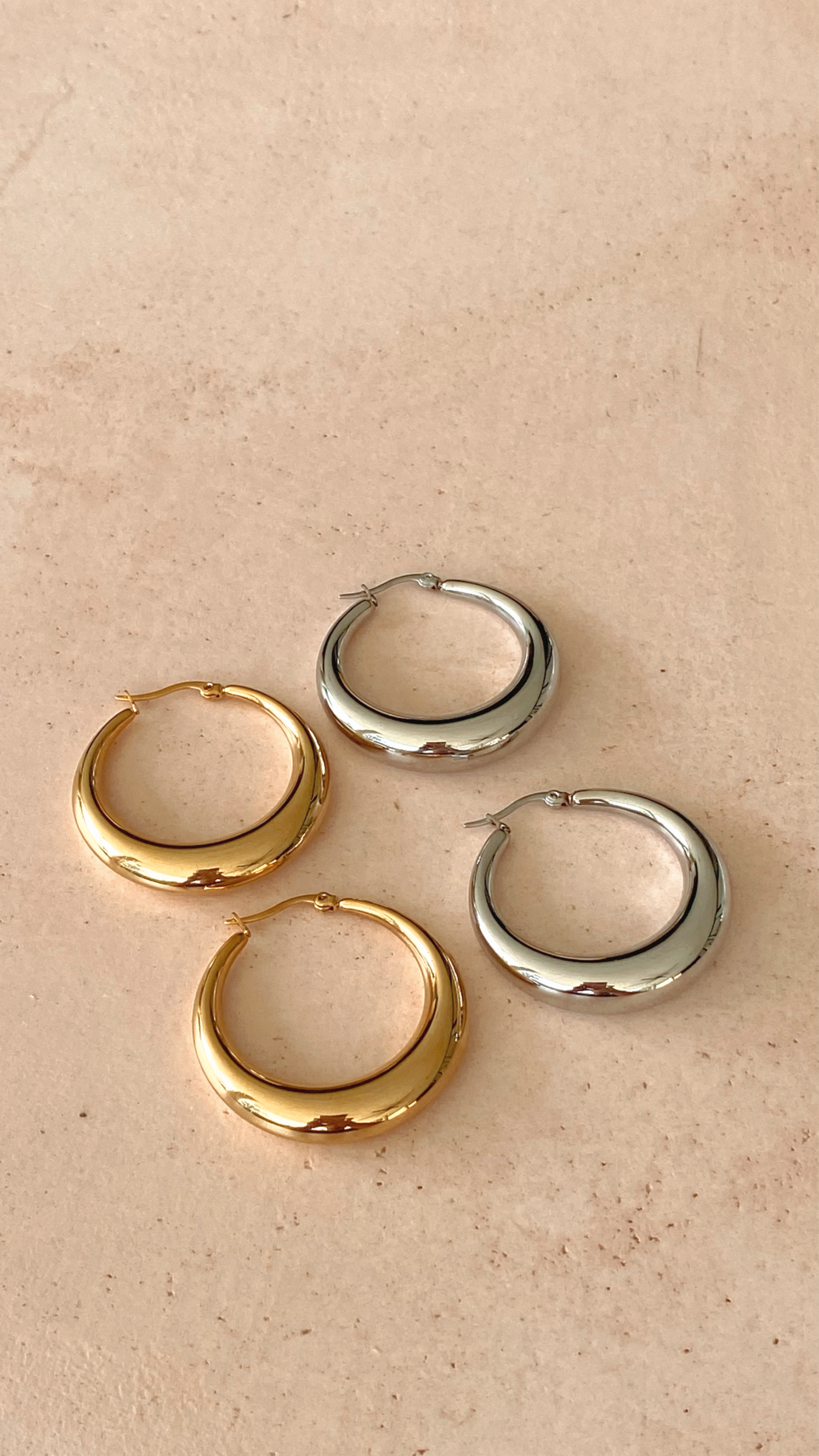 Kikodress - Large Essential Hoop - Silver