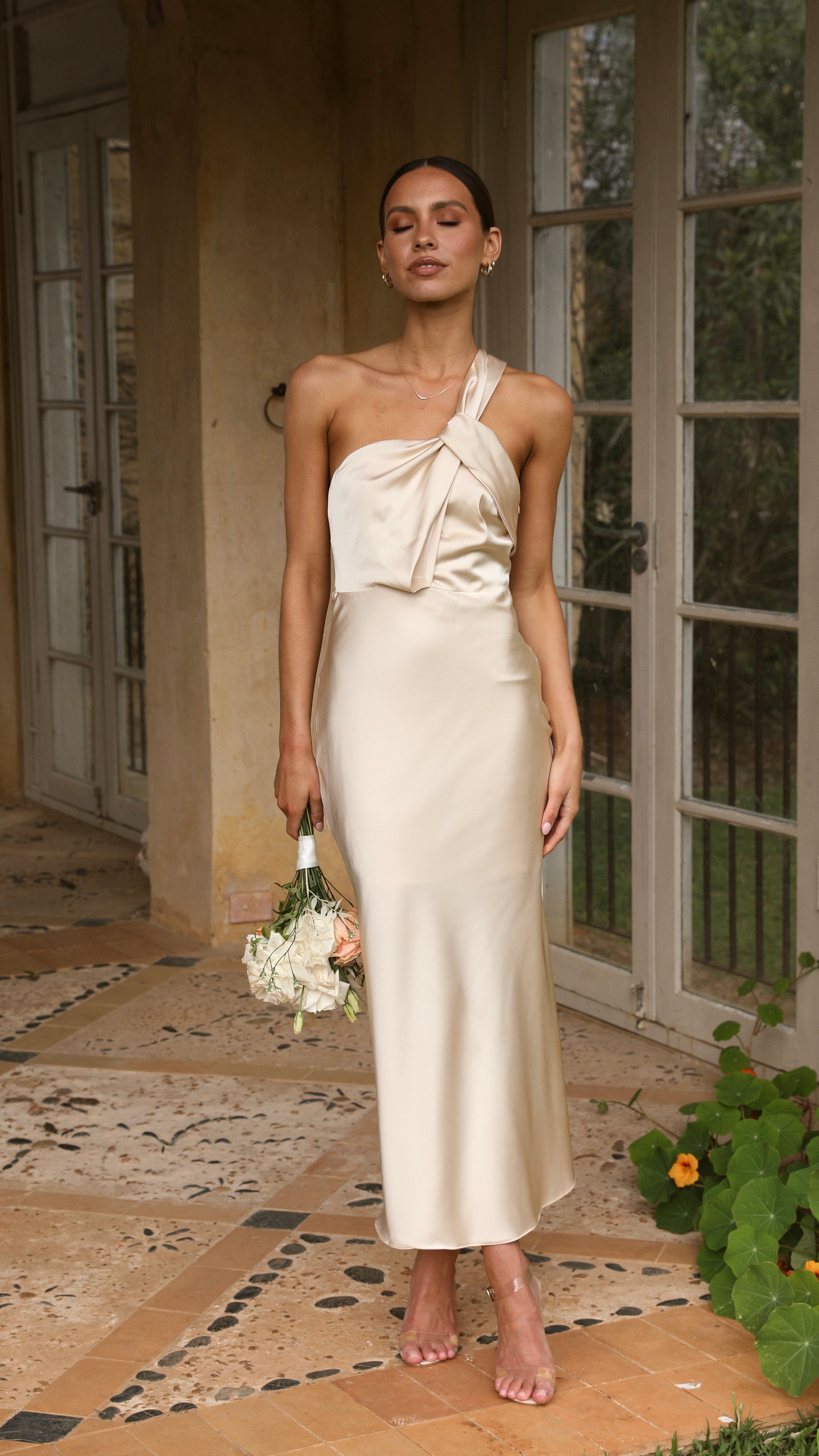 Kikodress - Sabine Midi Dress - Light Gold