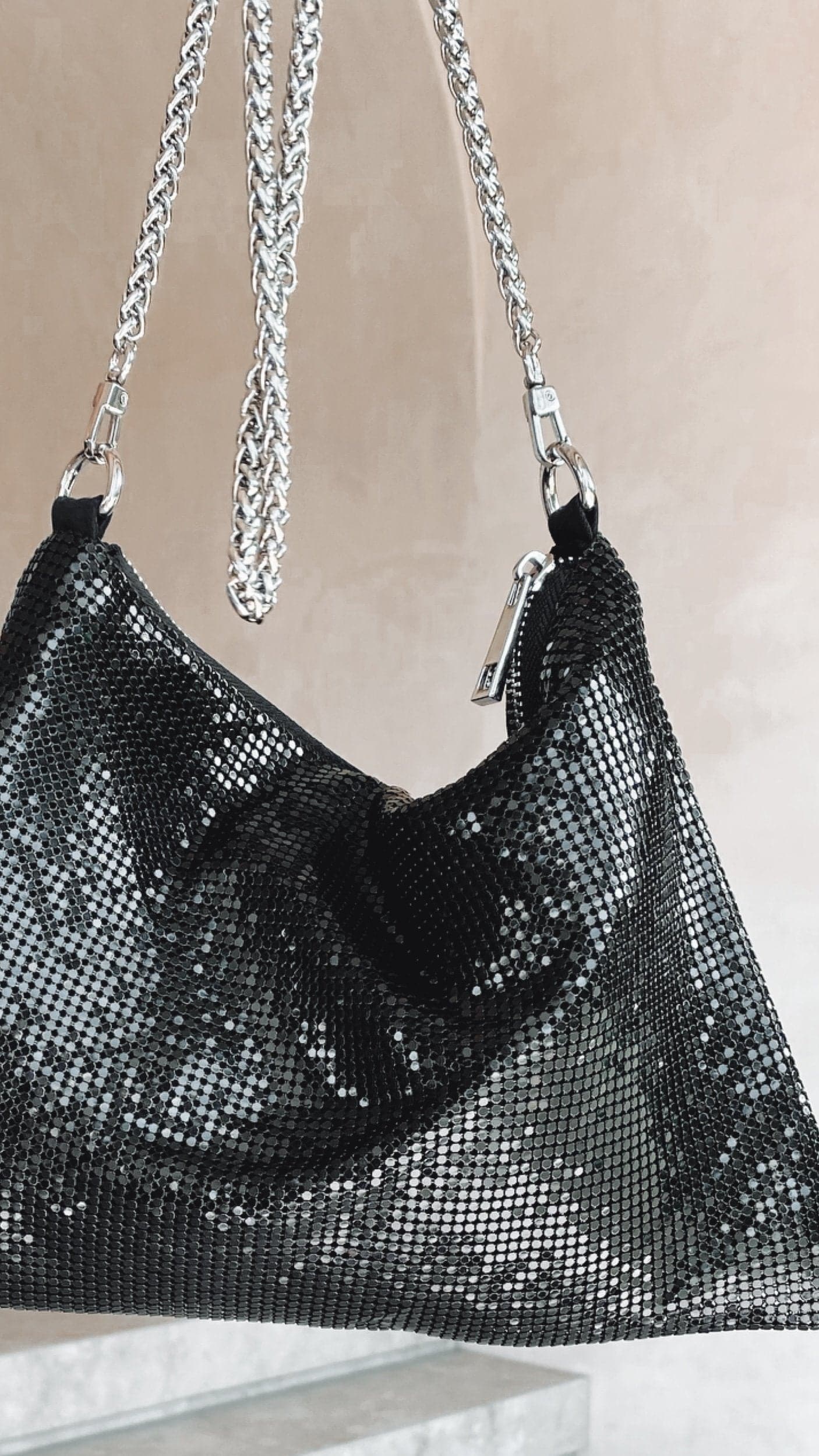 Kikodress - Chain Mesh Bag - Black