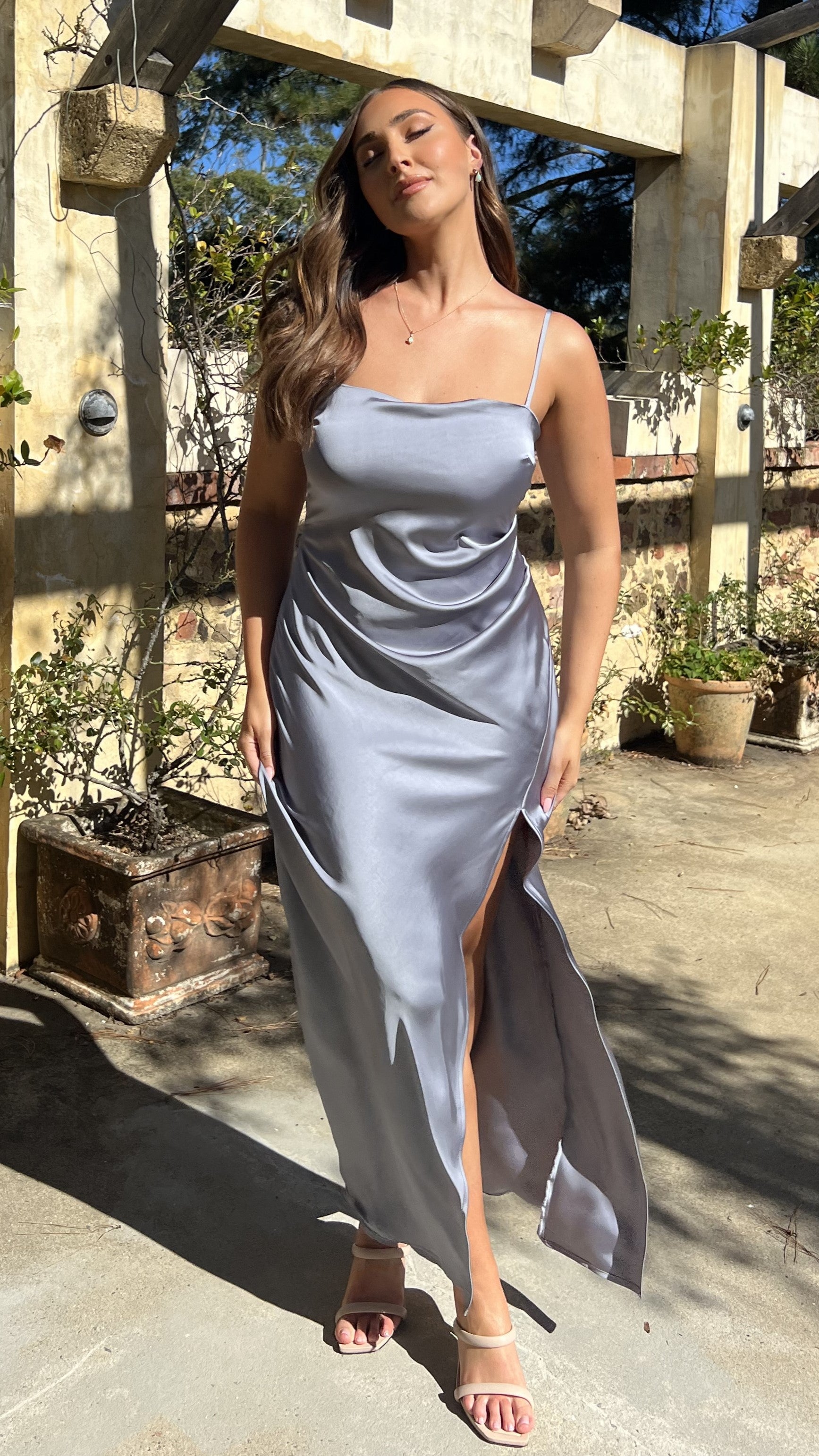 Kikodress - Ilana Maxi Dress - Steel Blue