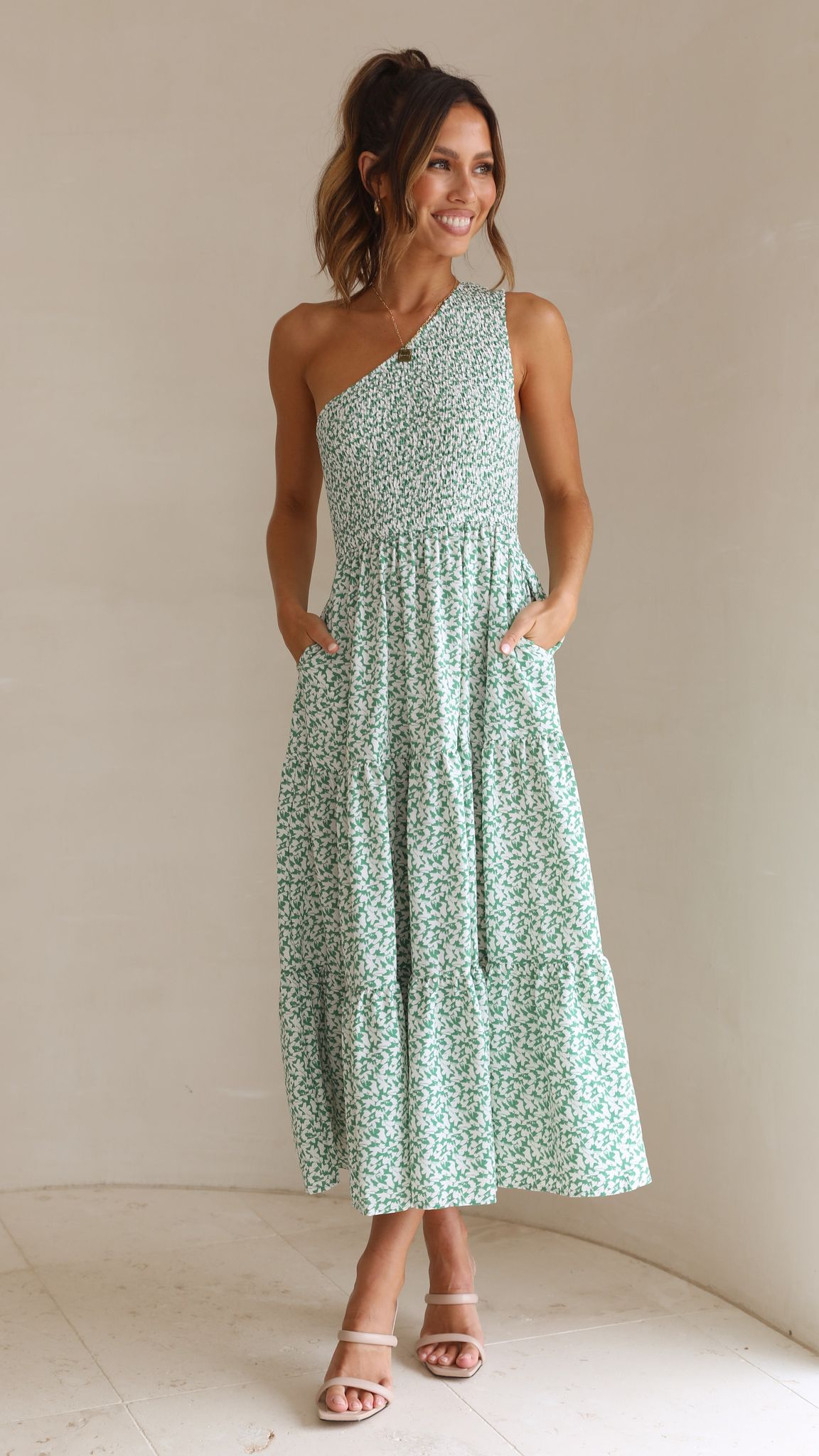 Kikodress - Cassy Midi Dress - Sage Floral