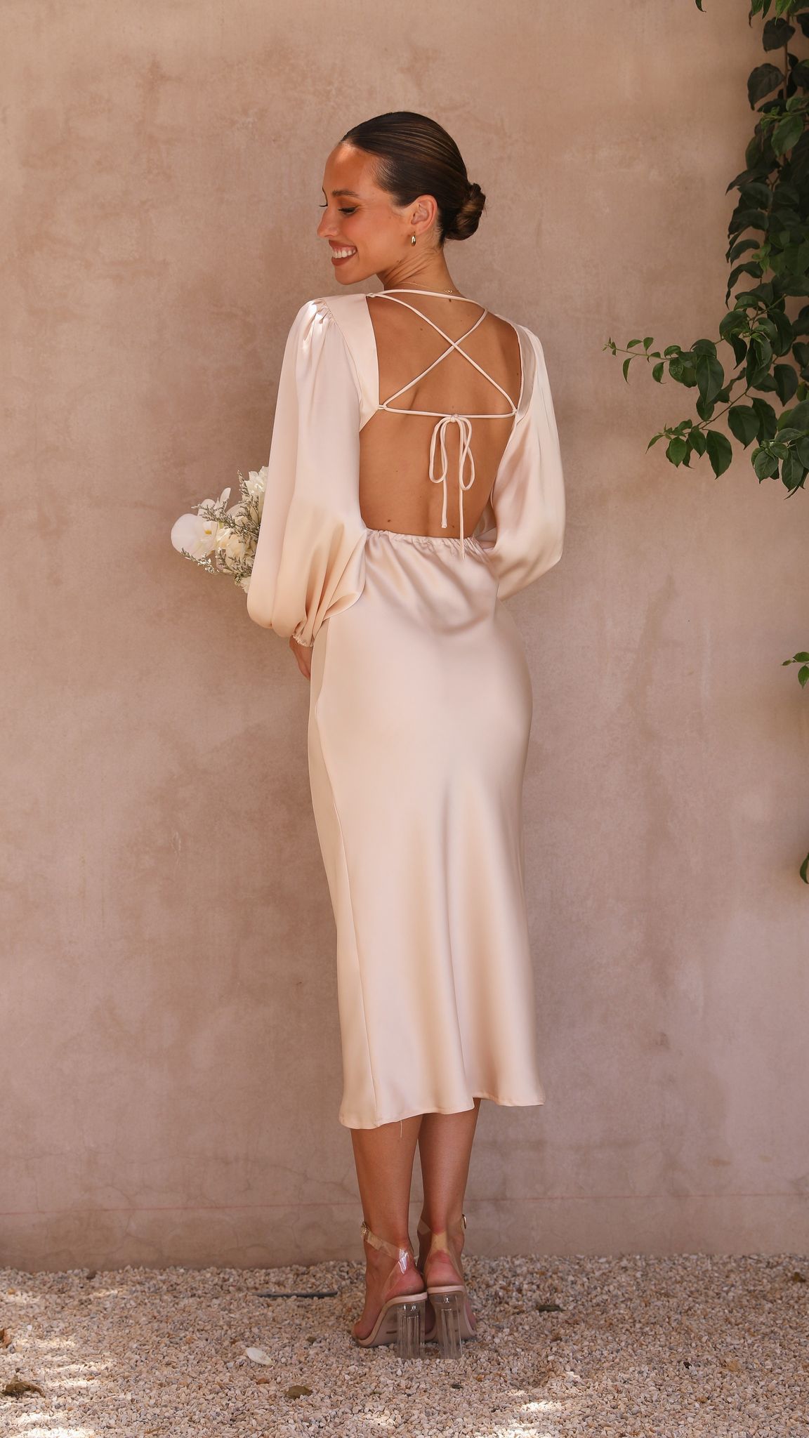 Kikodress - Cleo Midi Dress - Champagne