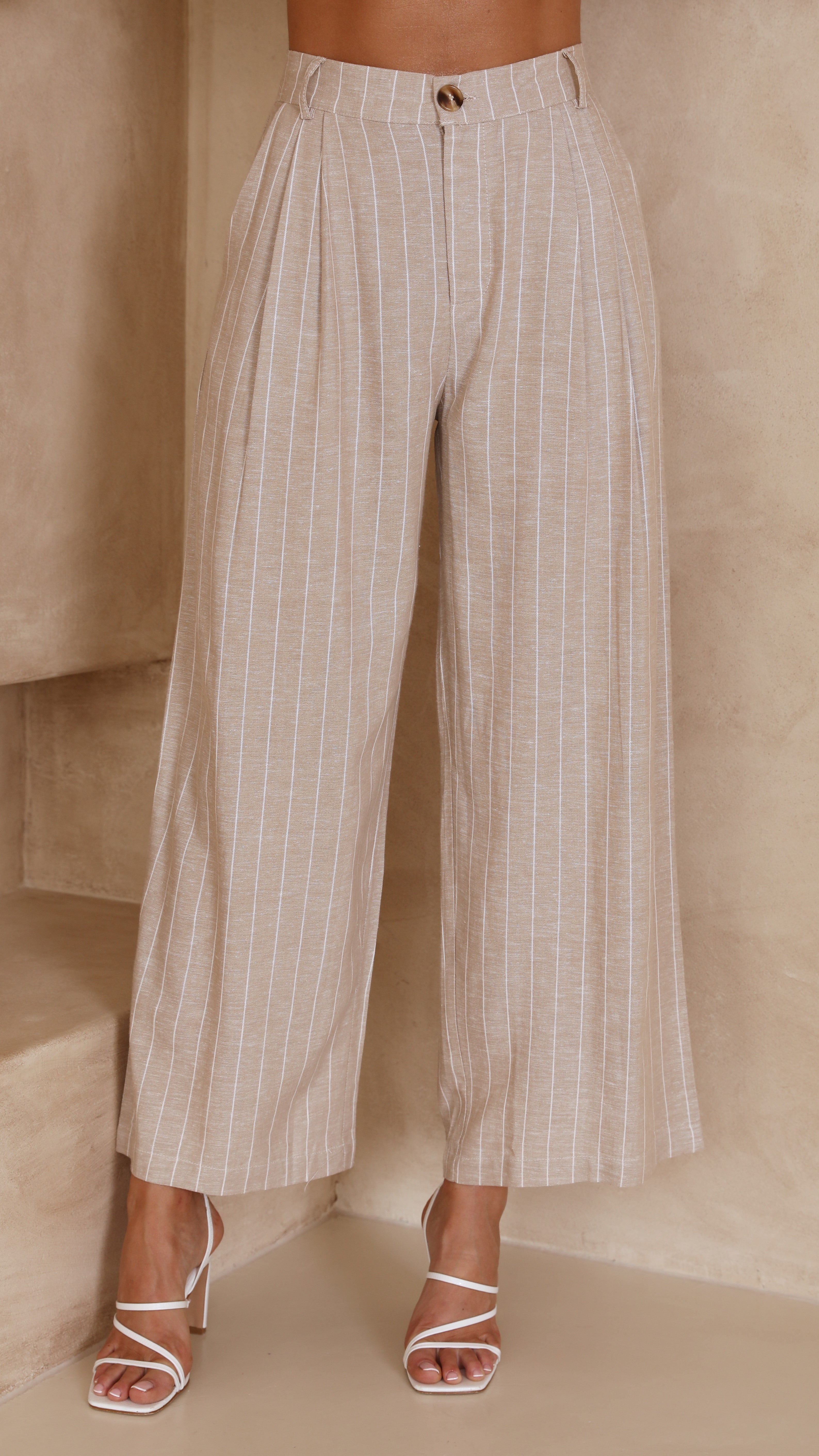 Kikodress - Clara Pants - Beige Stripe