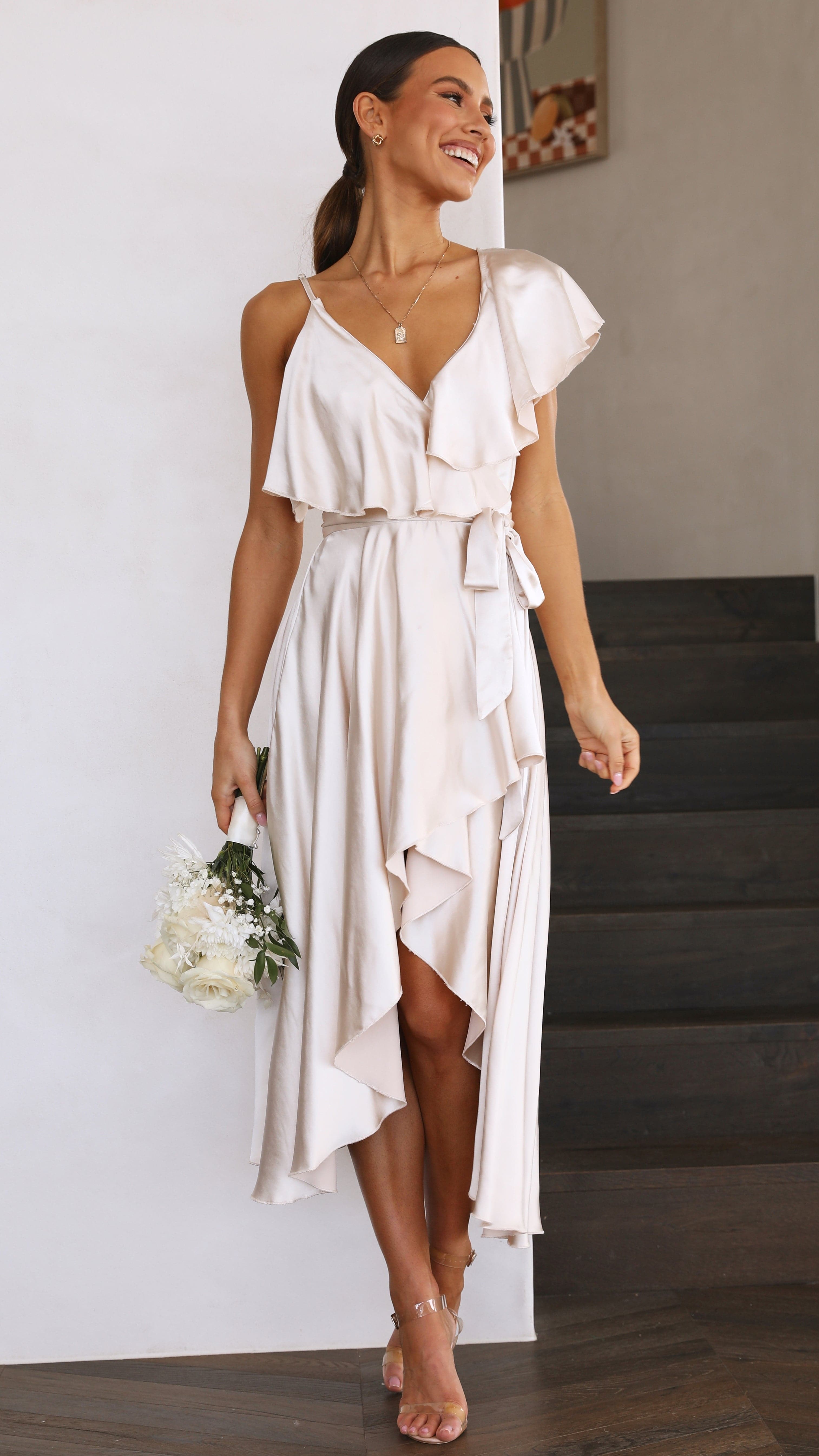 Kikodress - Jacinta Midi Dress - Champagne