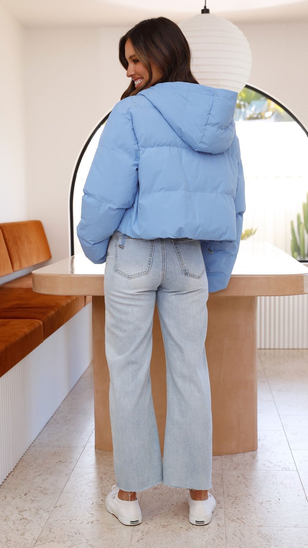 Kikodress - Cody Puffer Jacket - Cornflower Blue