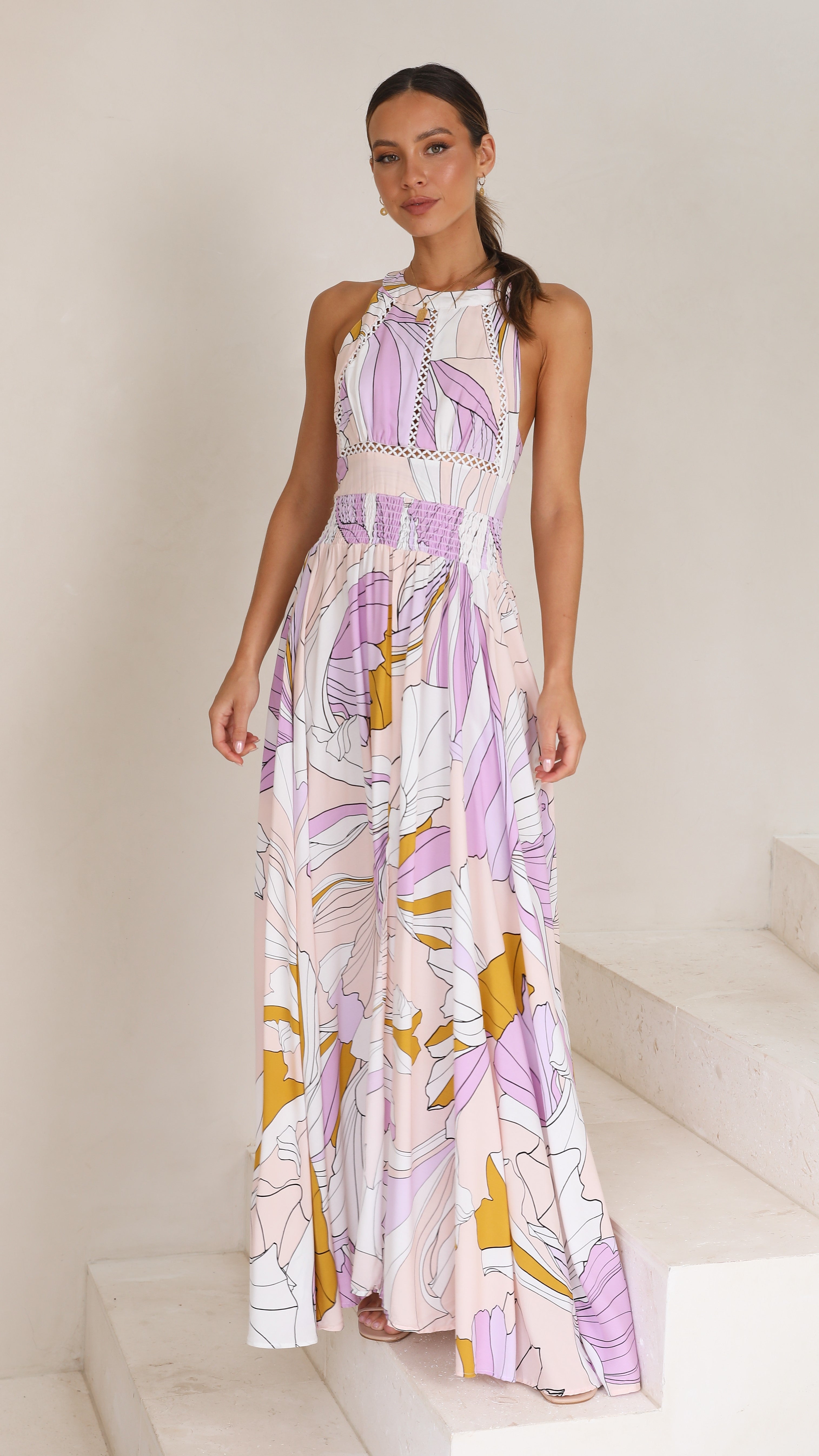 Kikodress - Endless Summer Maxi Dress - Lavender Swirl