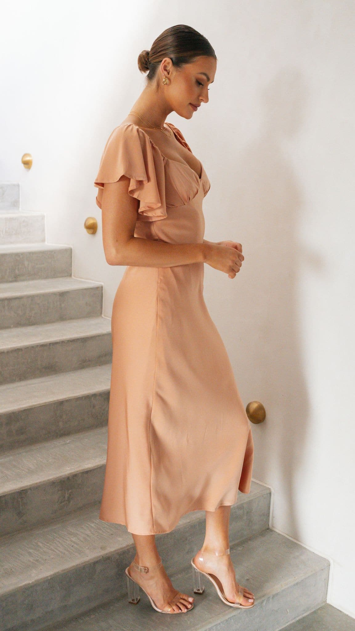 Kikodress - Louisa Midi Dress - Peach