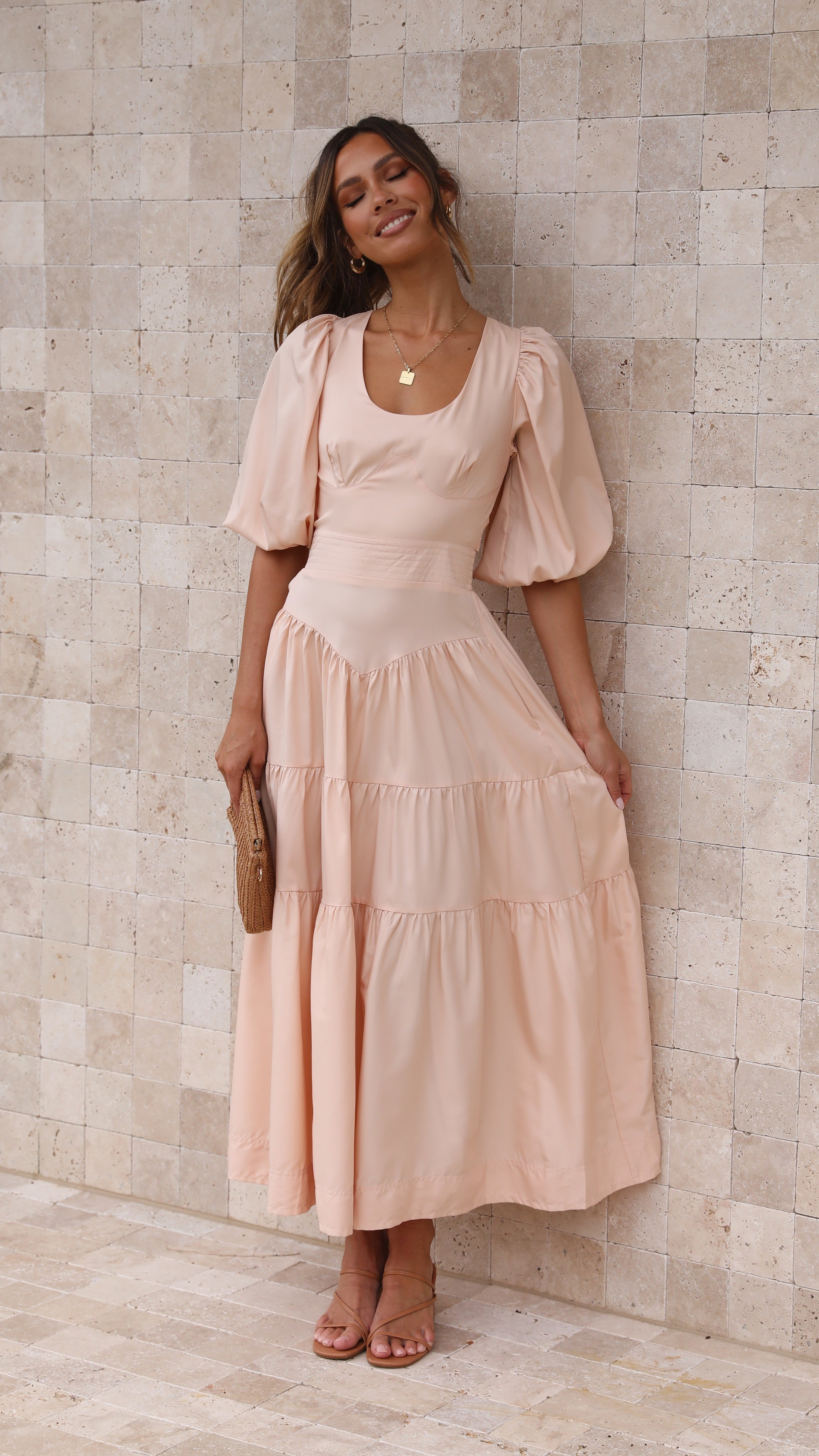 Kikodress - Michella Maxi Dress - Peach