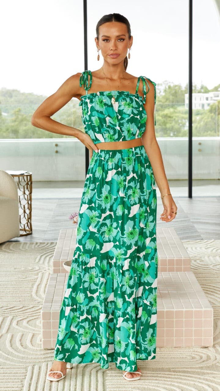 Kikodress - Gabriel Maxi Skirt - Green