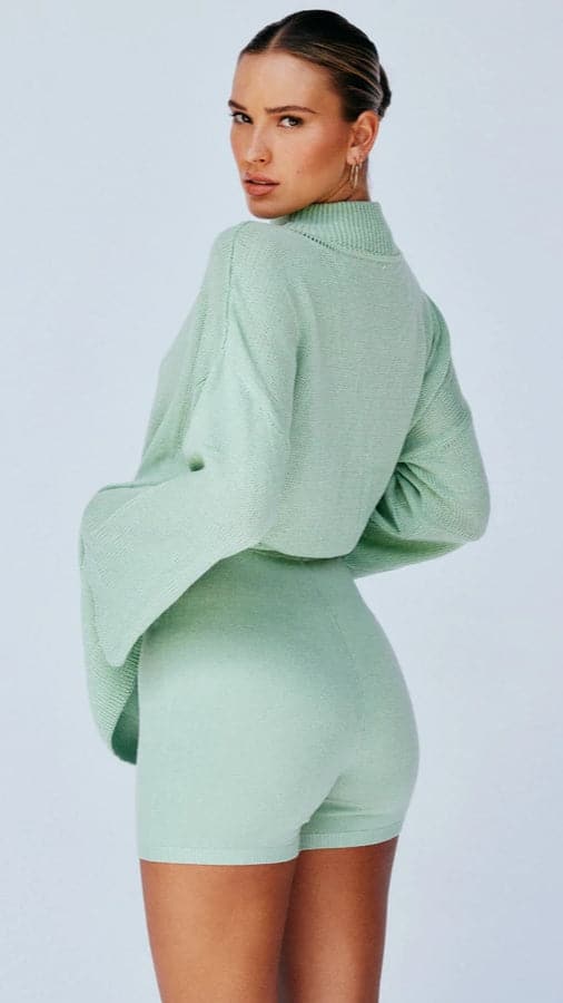 Kikodress - Seeker Knit Shorts - Sage