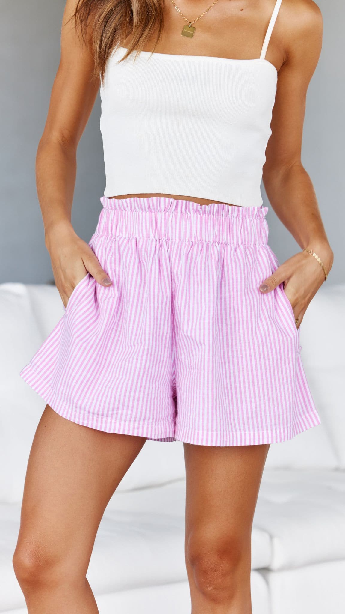 Kikodress - Minnie Shorts - Pink Stripe