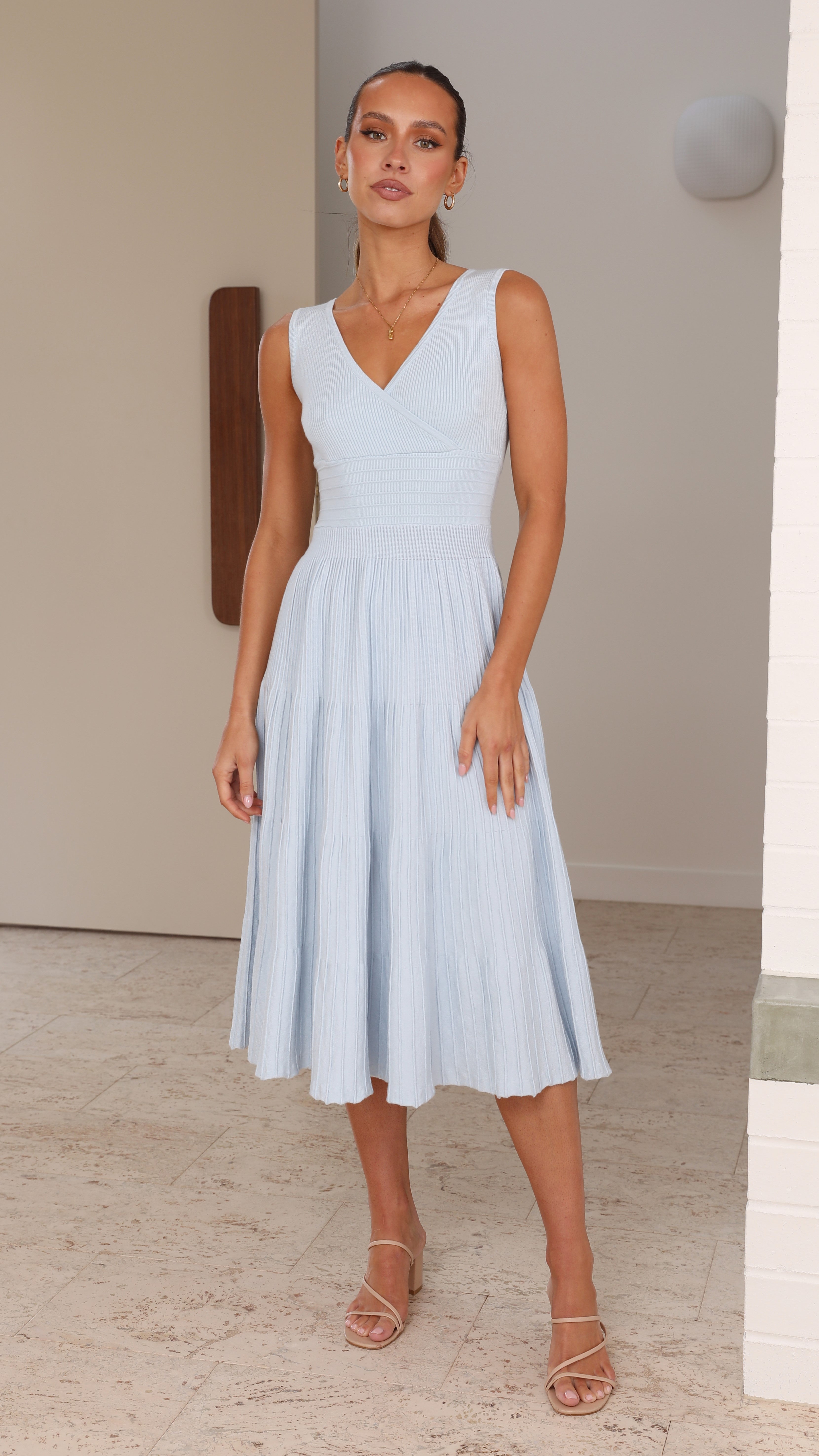 Kikodress - Jayde Knit Dress - Light Blue