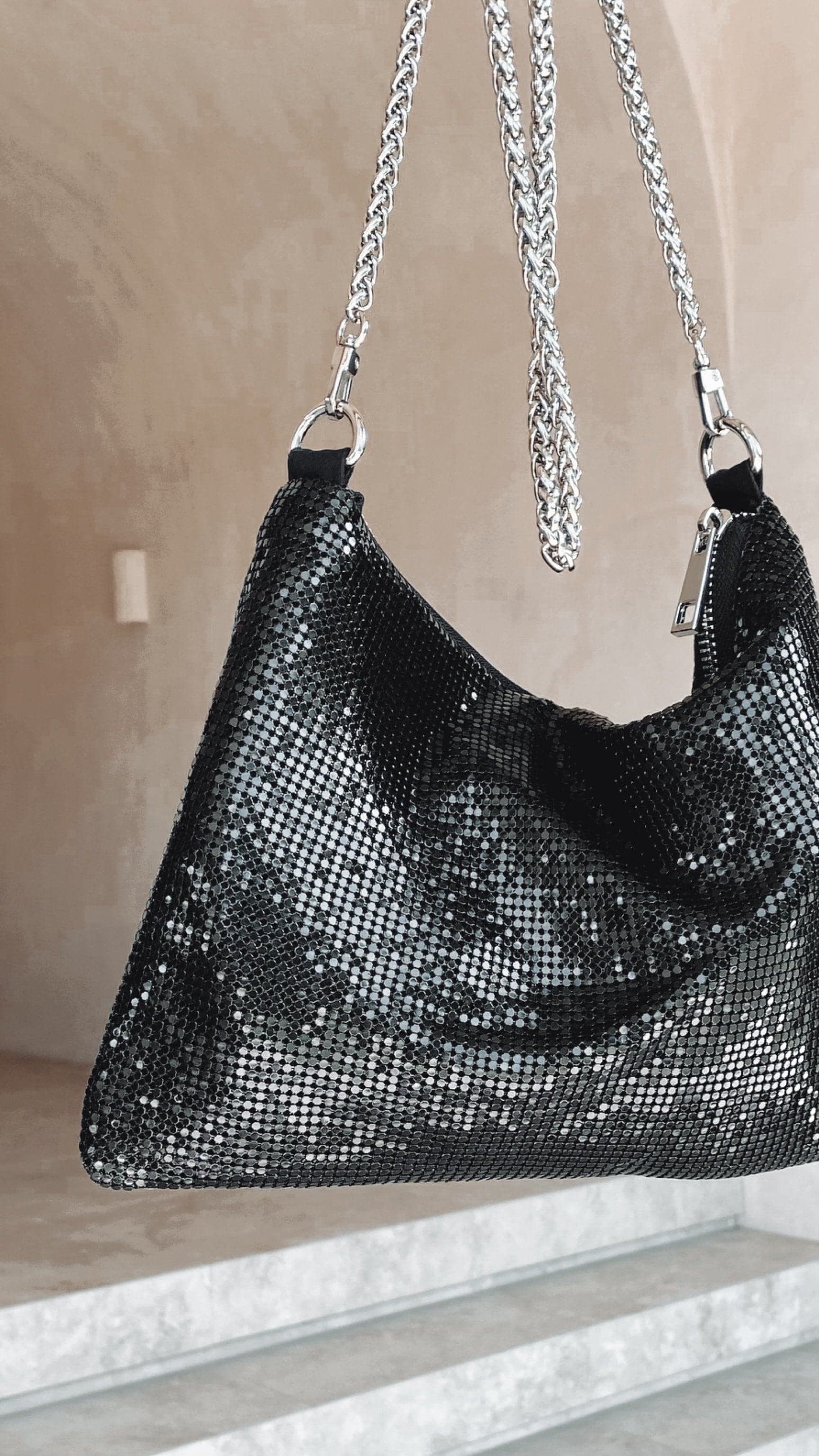 Kikodress - Chain Mesh Bag - Black