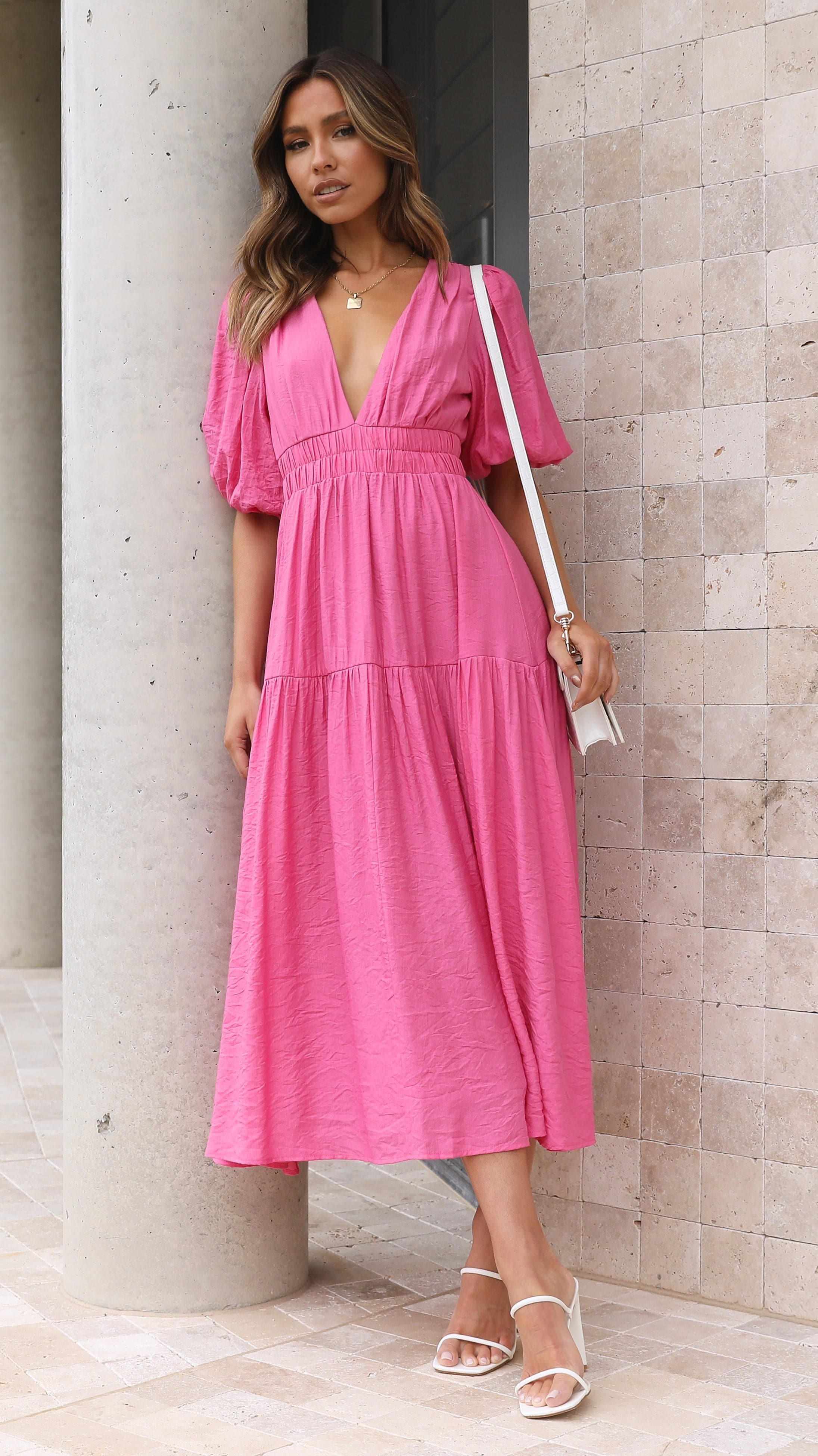 Kikodress - Erin Midi Dress - Pink