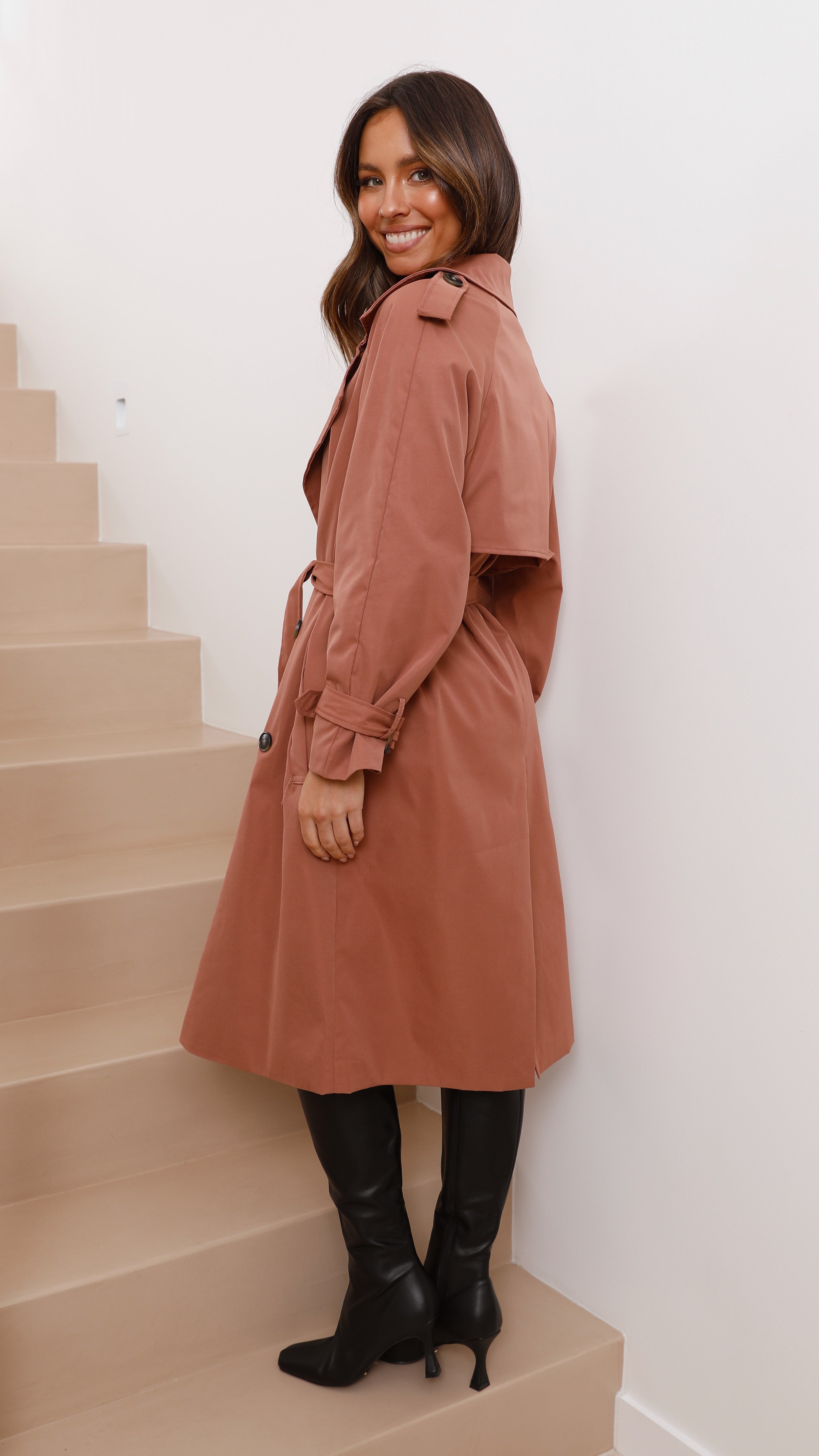 Kikodress - Samara Trench Coat - Rust