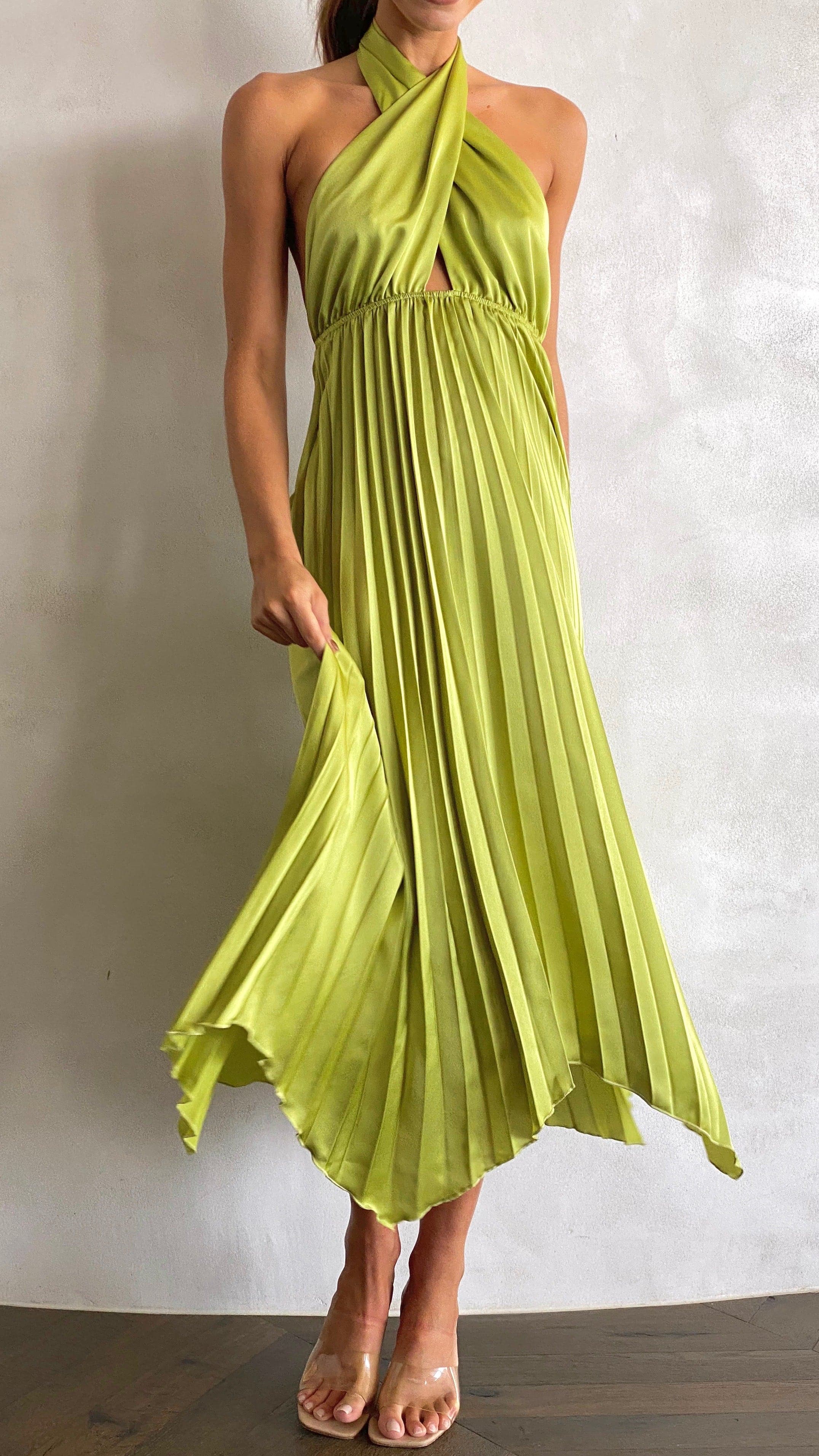 Kikodress - Miami Midi Dress - Lime