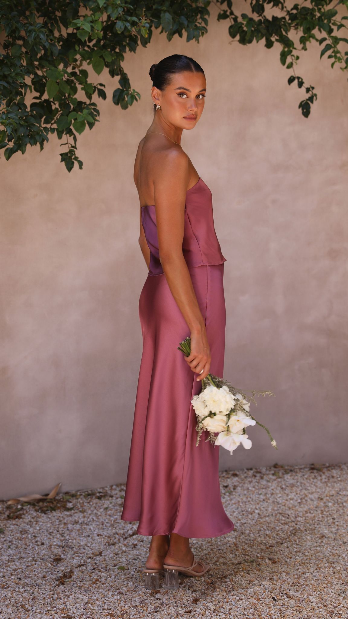 Kikodress - Effie Strapless Top - Plum