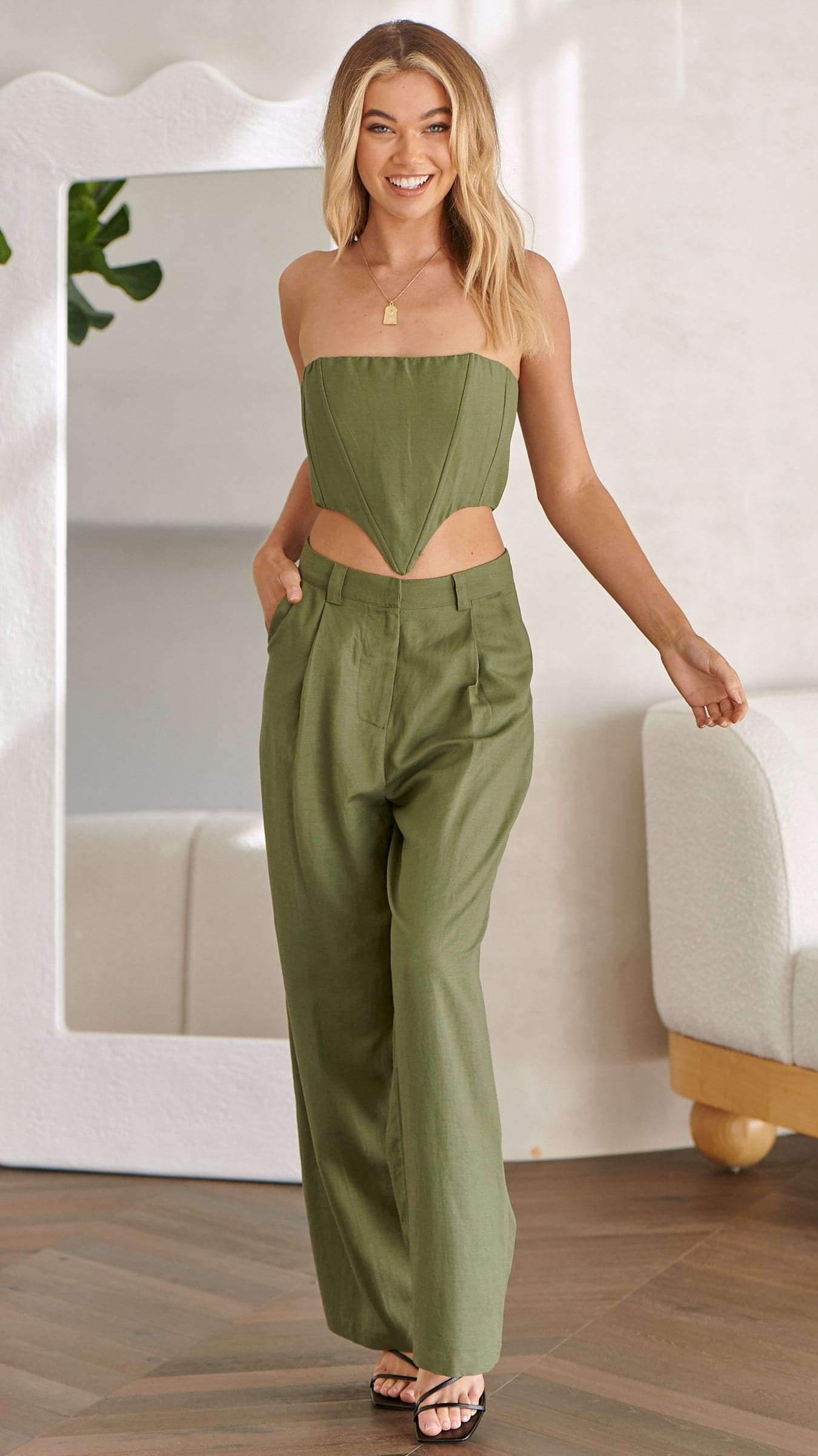 Kikodress - Lioness LA Quinta Pants- Khaki