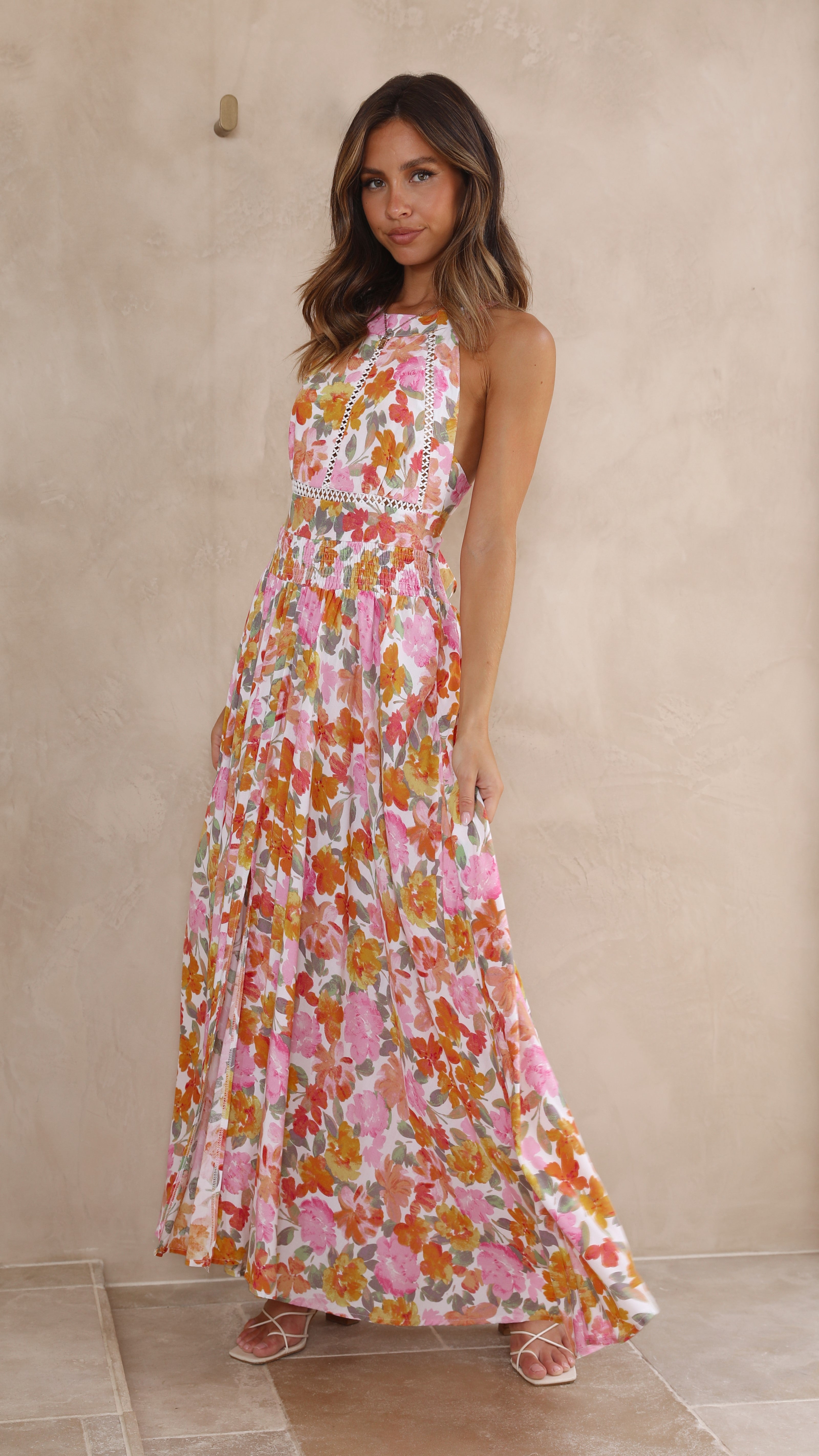 Kikodress - Alysson Maxi Dress - Pink Floral
