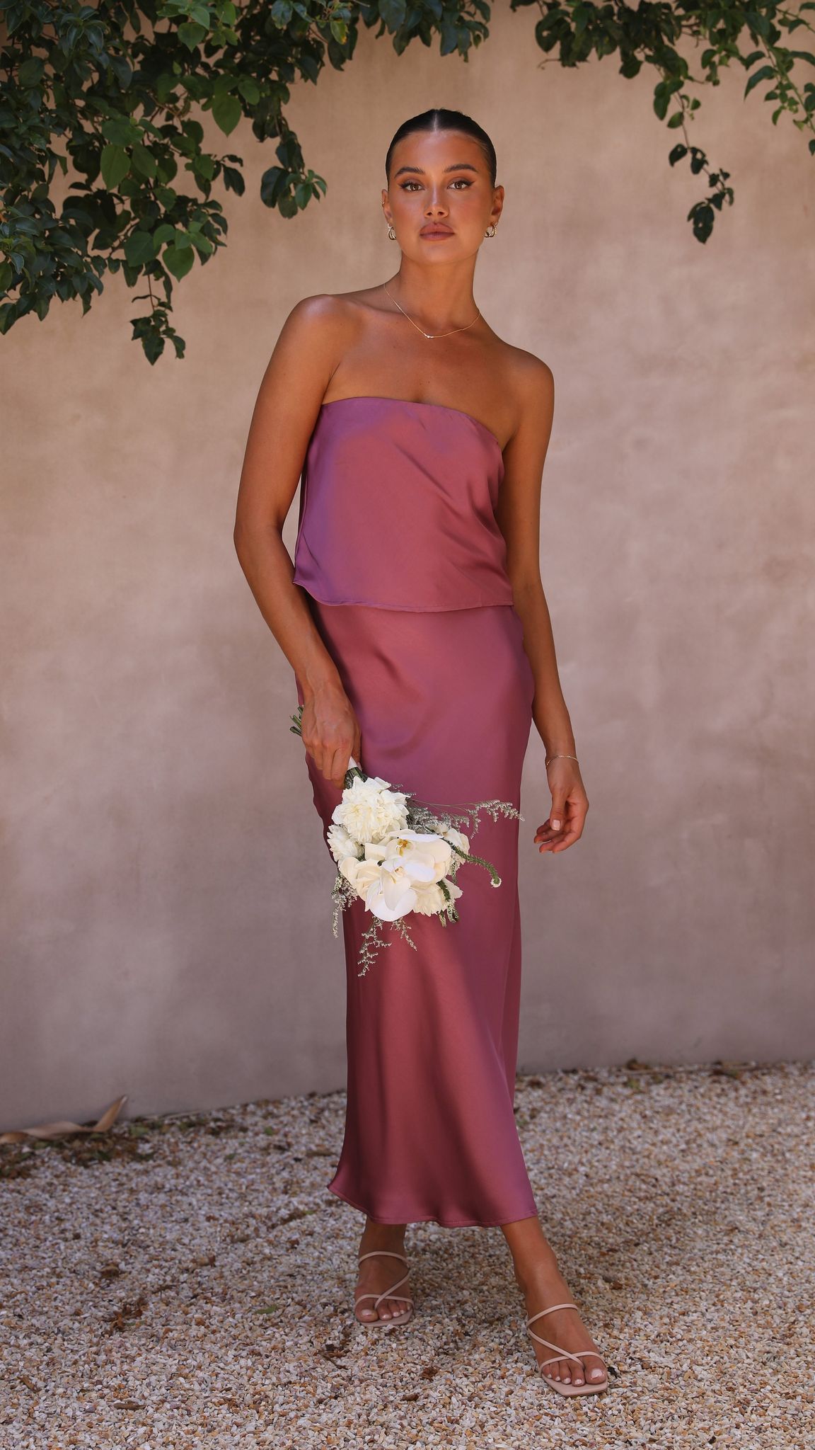 Kikodress - Effie Strapless Top - Plum