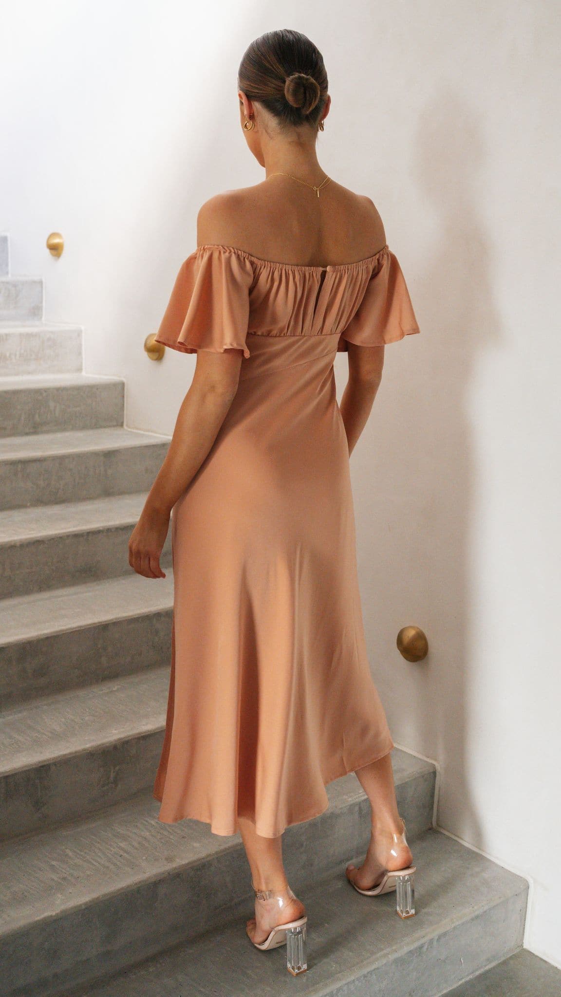 Kikodress - Louisa Midi Dress - Peach