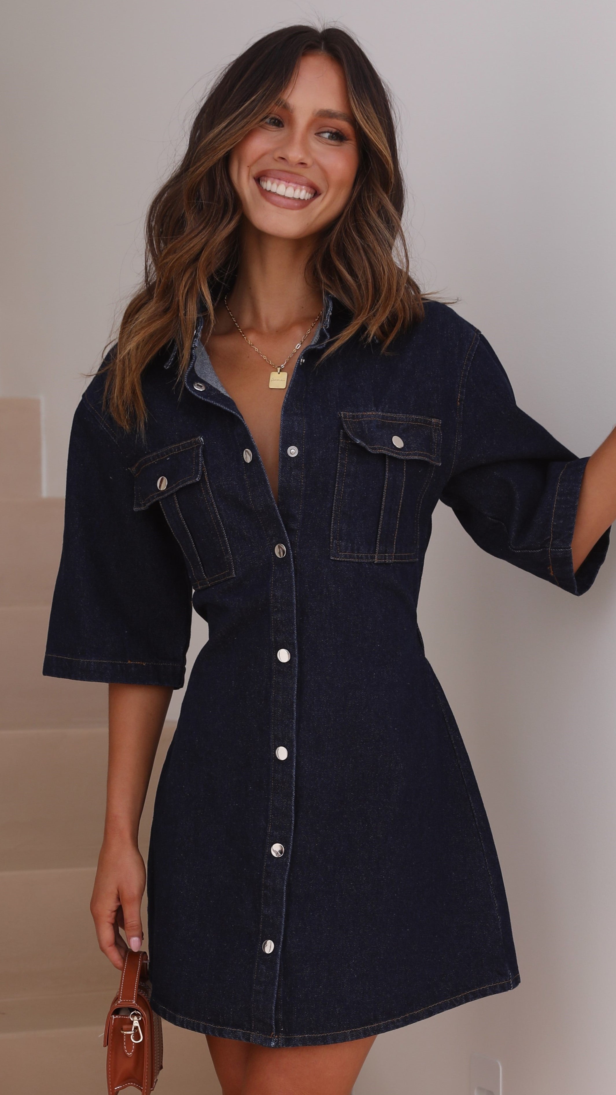Kikodress - Raz Mini Dress - Dark Denim