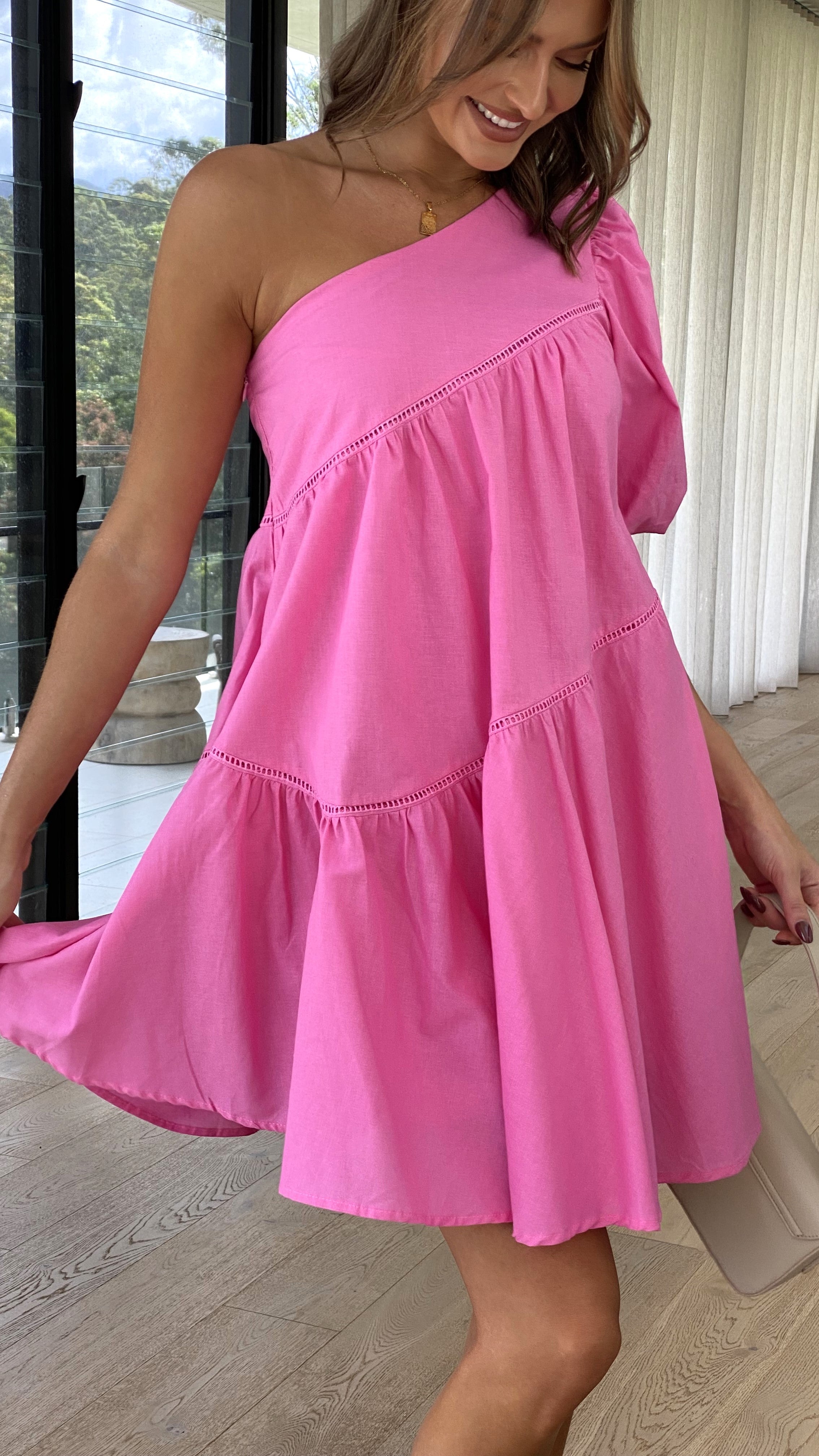 Kikodress - Althea Mini Dress - Hot Pink