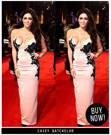 Kikodress - Plunge Front Lace Maxi Dress