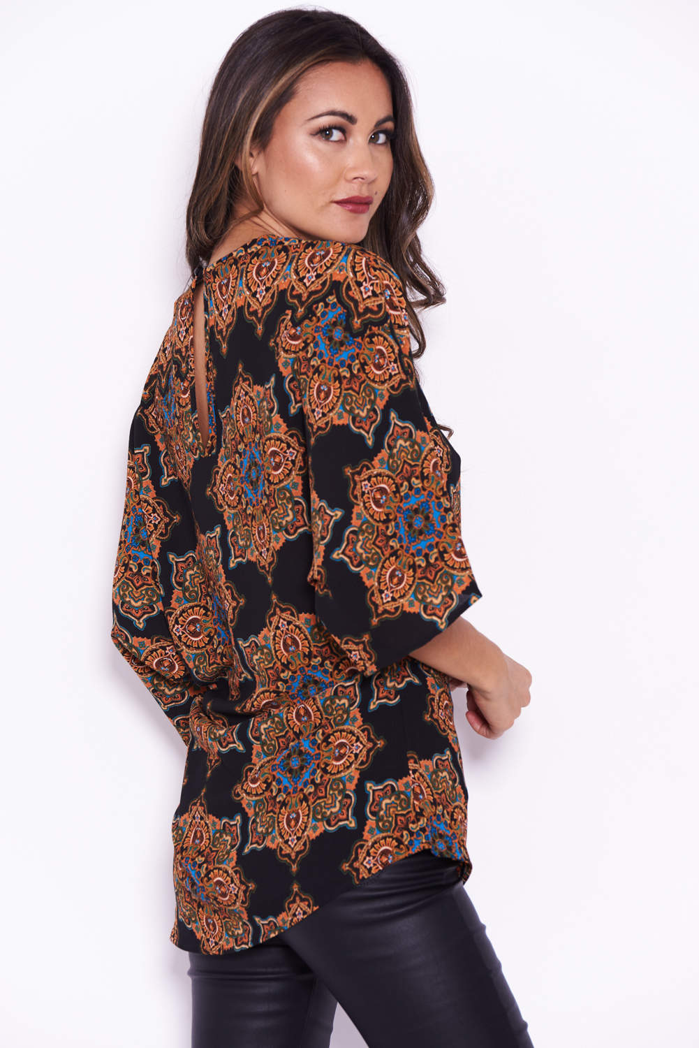 Kikodress - Black Paisley Top