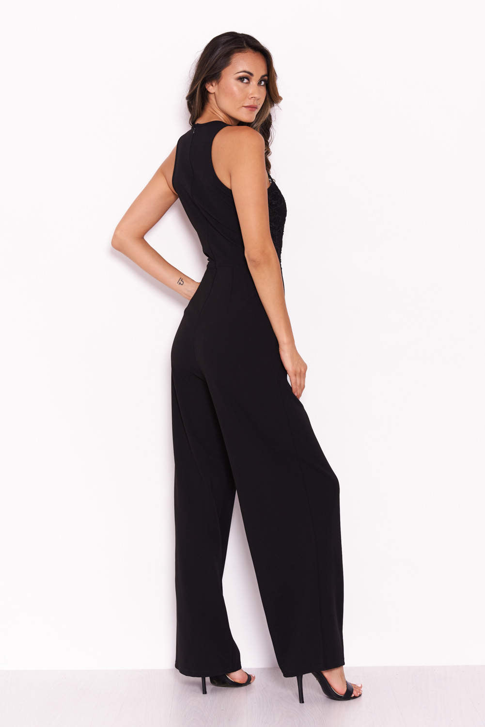 Kikodress - Black Lace Top Jumpsuit
