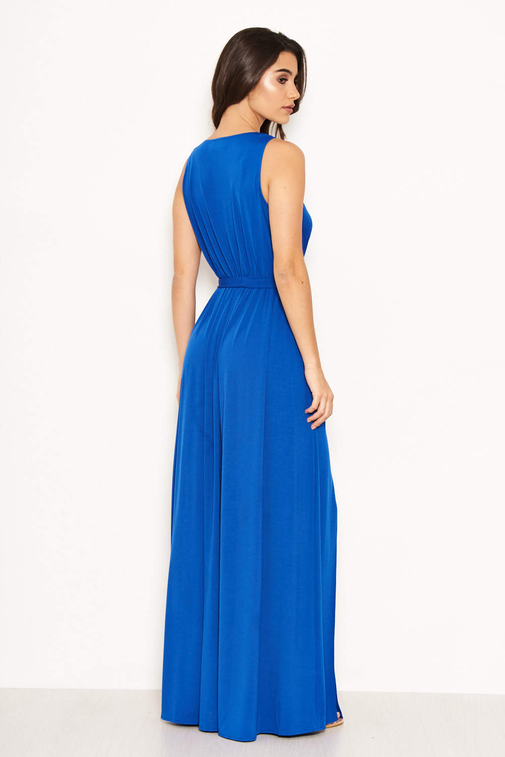 Kikodress - Cobalt Wrap Front Maxi Dress