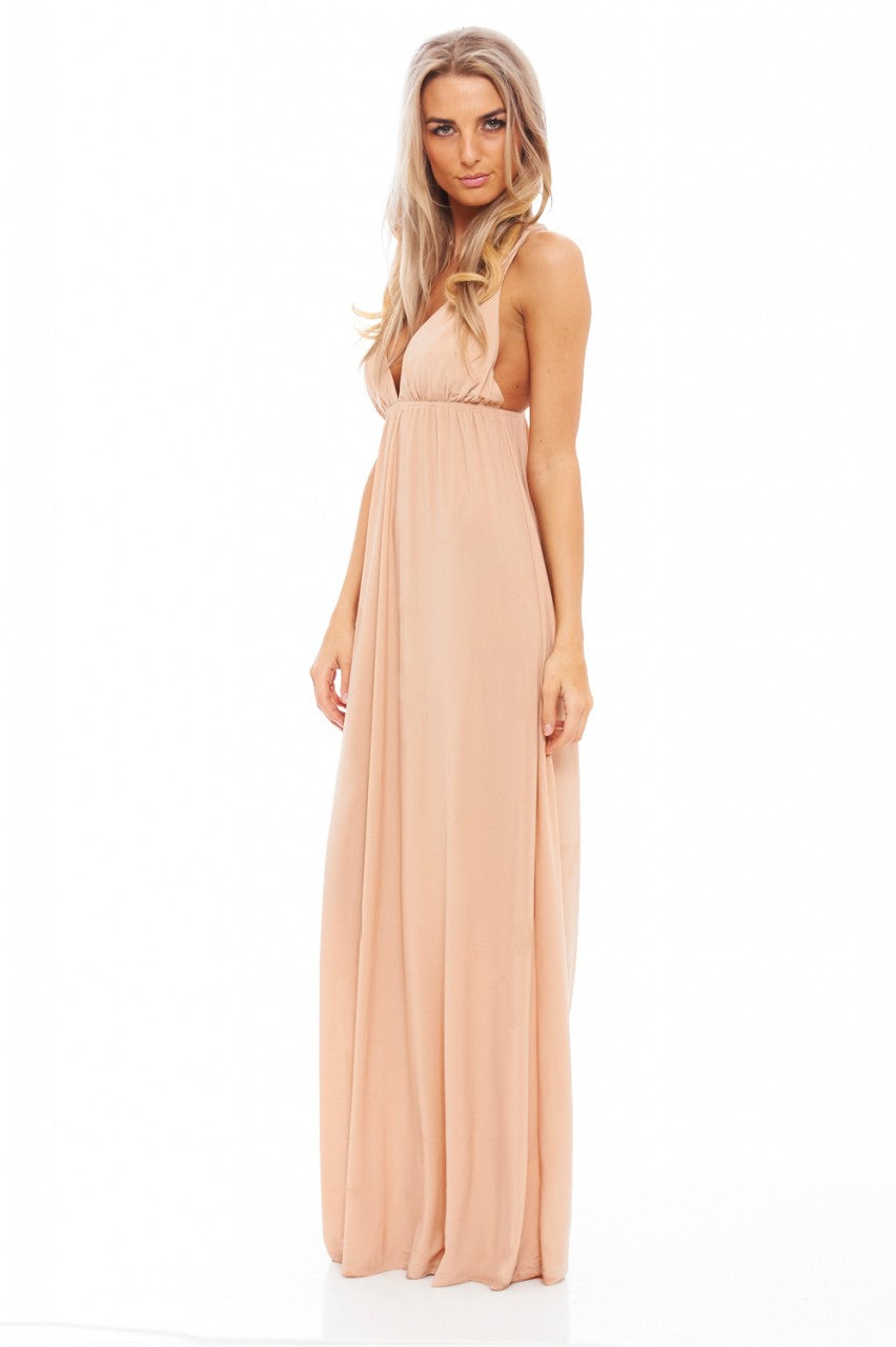 Kikodress - Slinky Plunge Maxi Dress