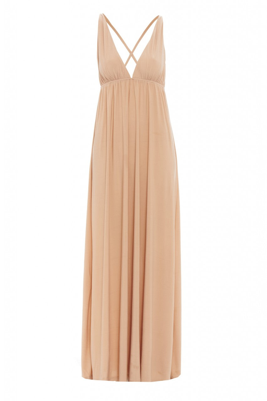 Kikodress - Slinky Plunge Maxi Dress