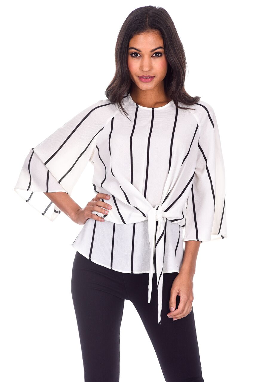 Kikodress - Cream Striped Top