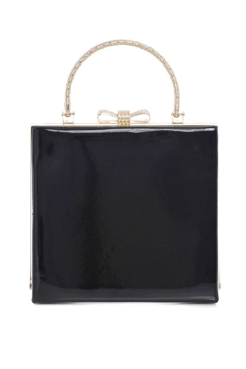 Kikodress - Detailed Handle  Patent Clutch Bag