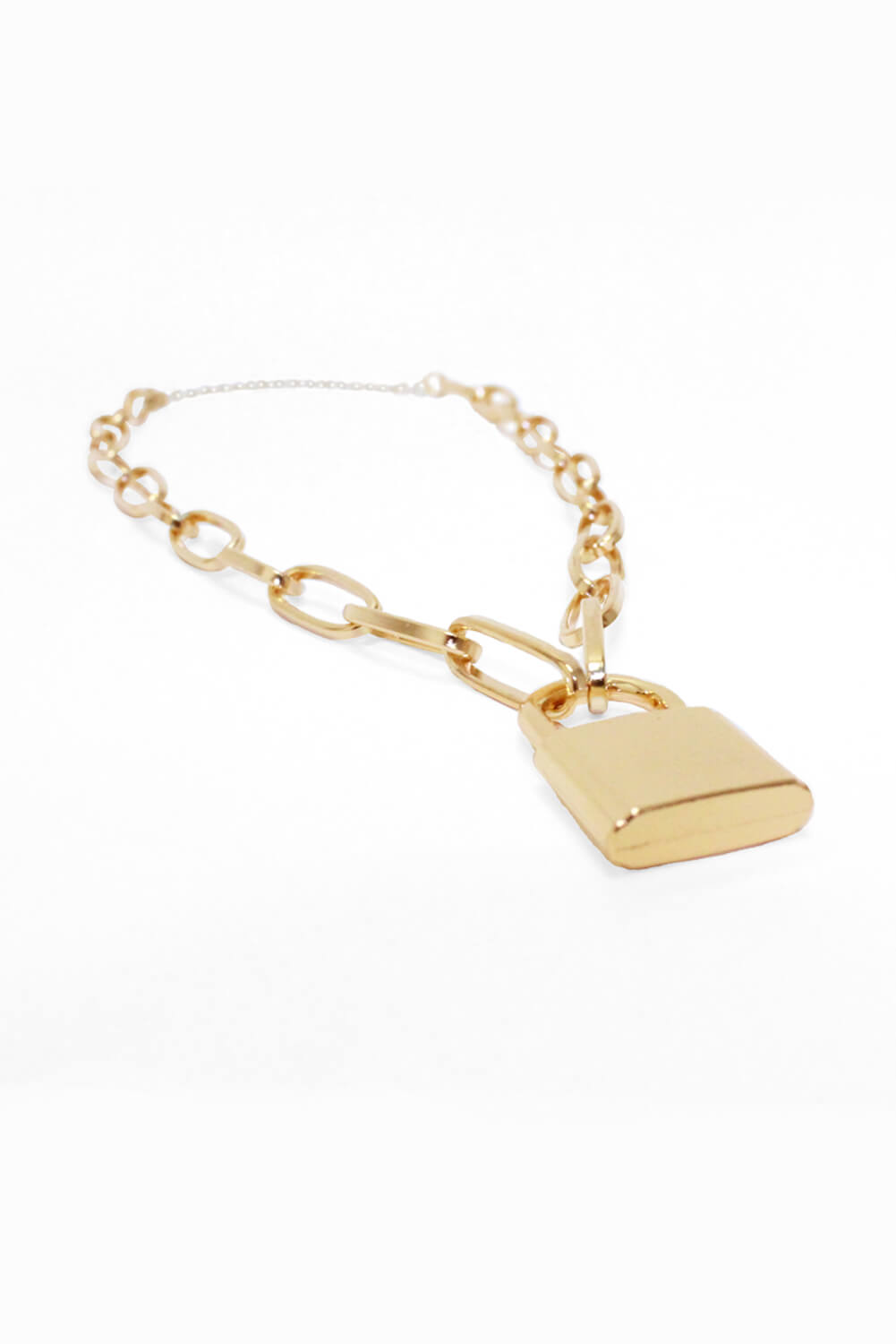 Kikodress - Gold Chain Padlock Necklace