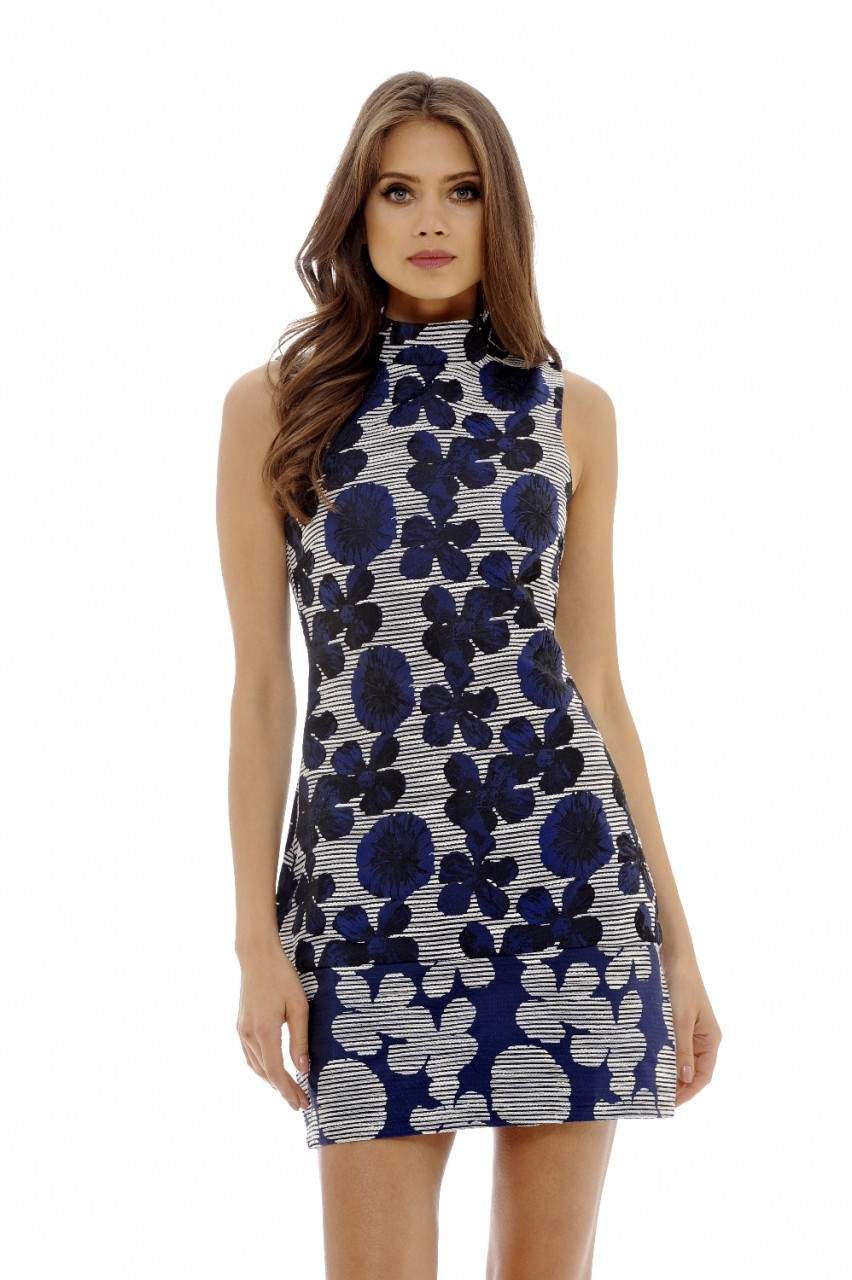 Kikodress - Embroidered Mini Bodycon Dress
