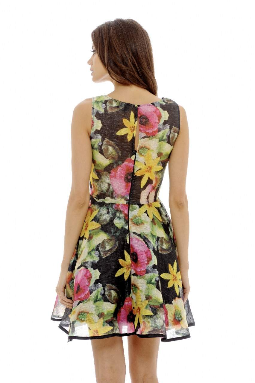 Kikodress - Floral Midi     Skater Dress