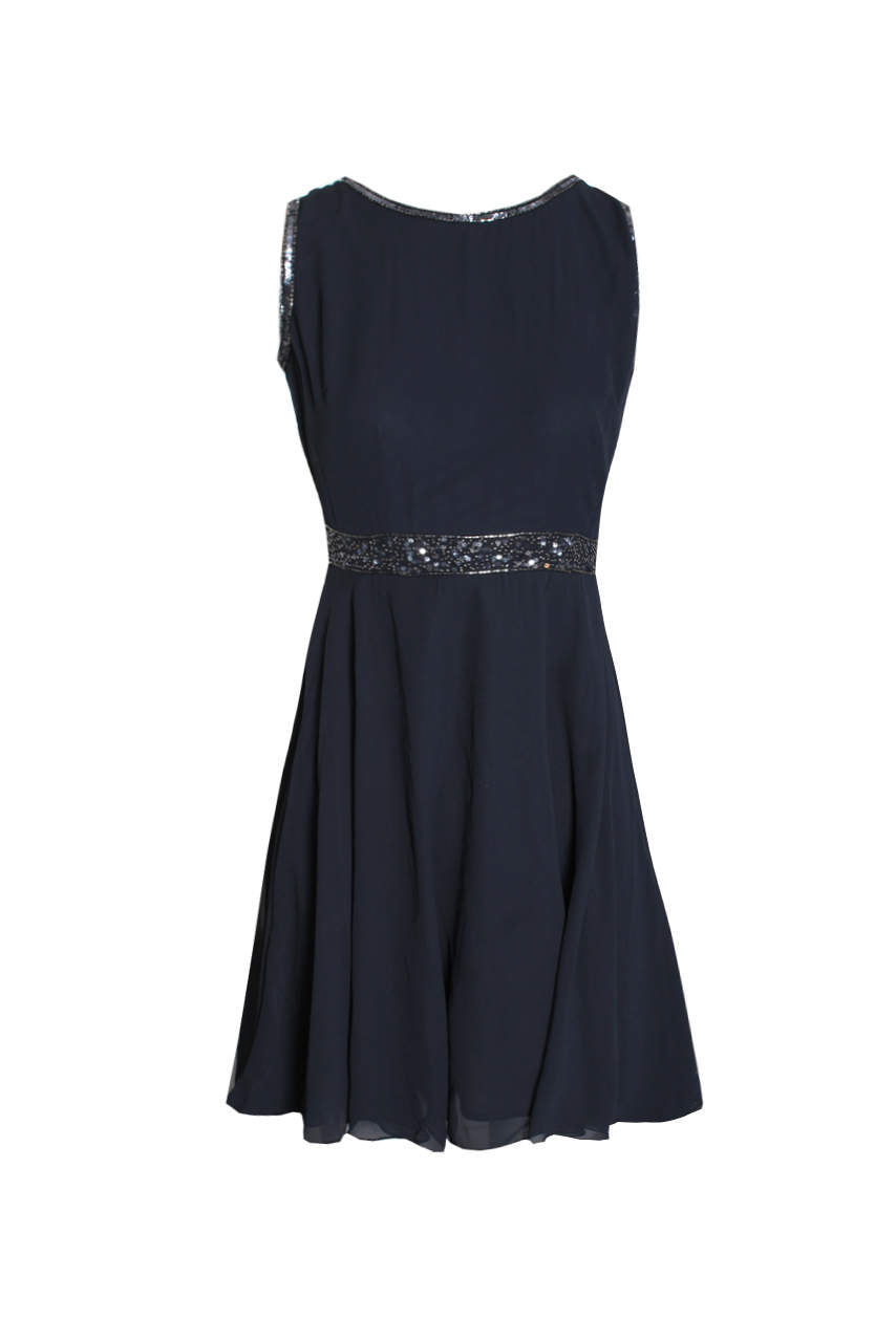 Kikodress - Navy Sequin Skater Dress
