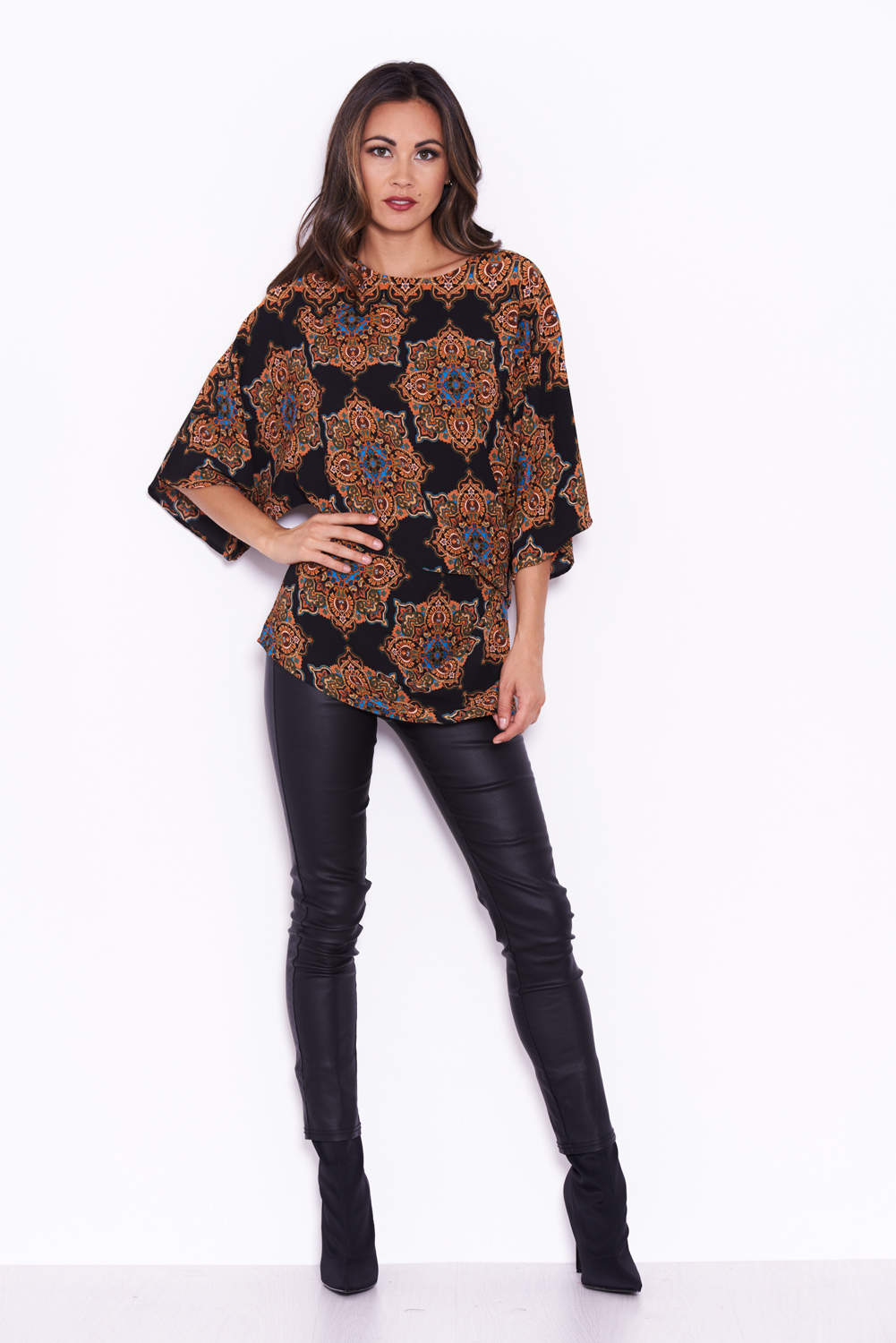 Kikodress - Black Paisley Top
