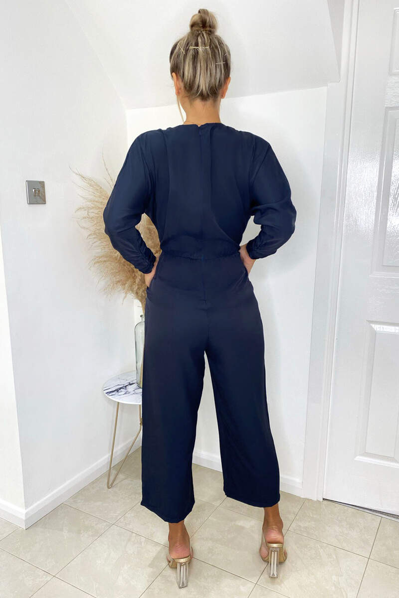 Kikodress - Navy Bat Wing Jumpsuit
