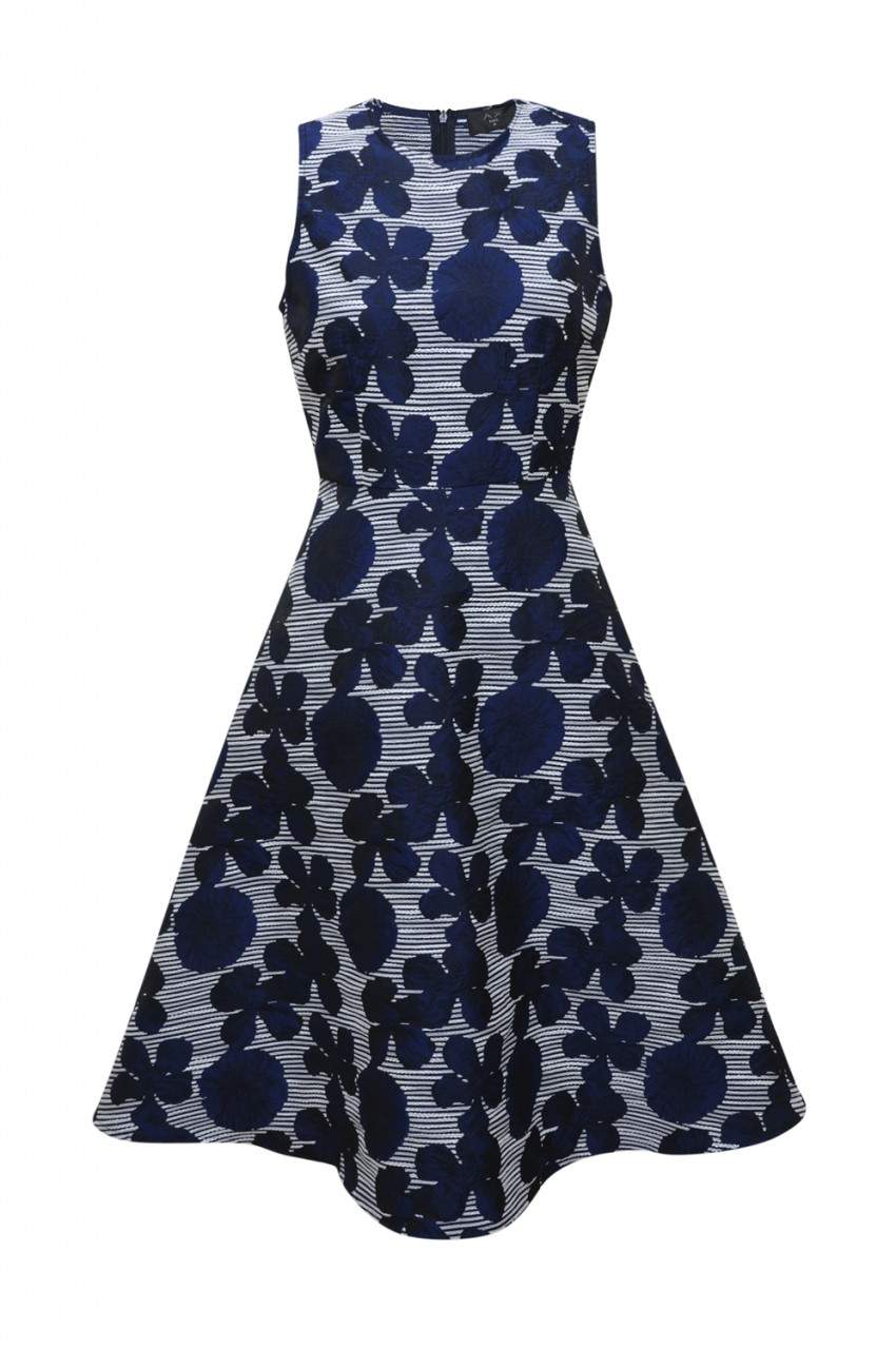 Kikodress - Embroidered Midi Skater Dress