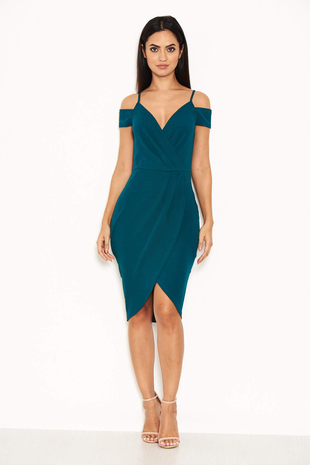 Kikodress - Teal Wrap Around Dress