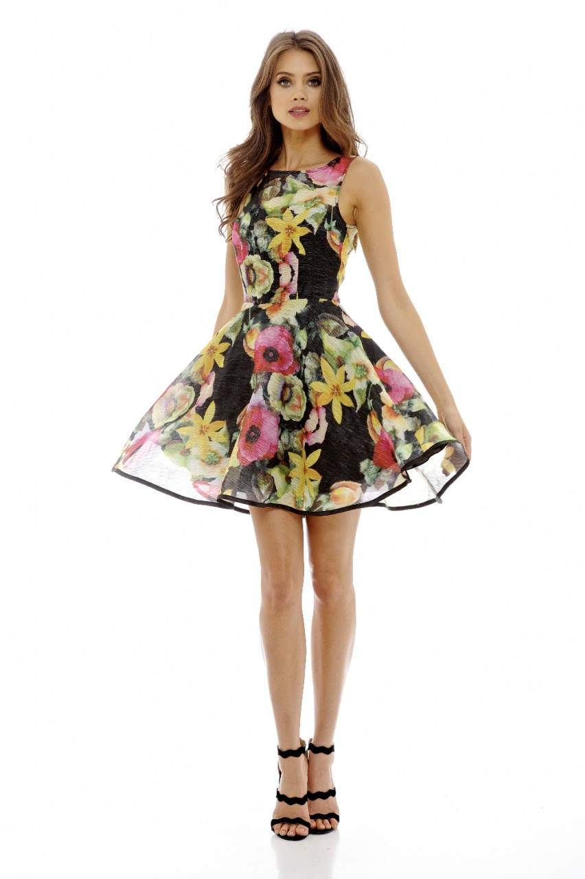 Kikodress - Floral Midi     Skater Dress
