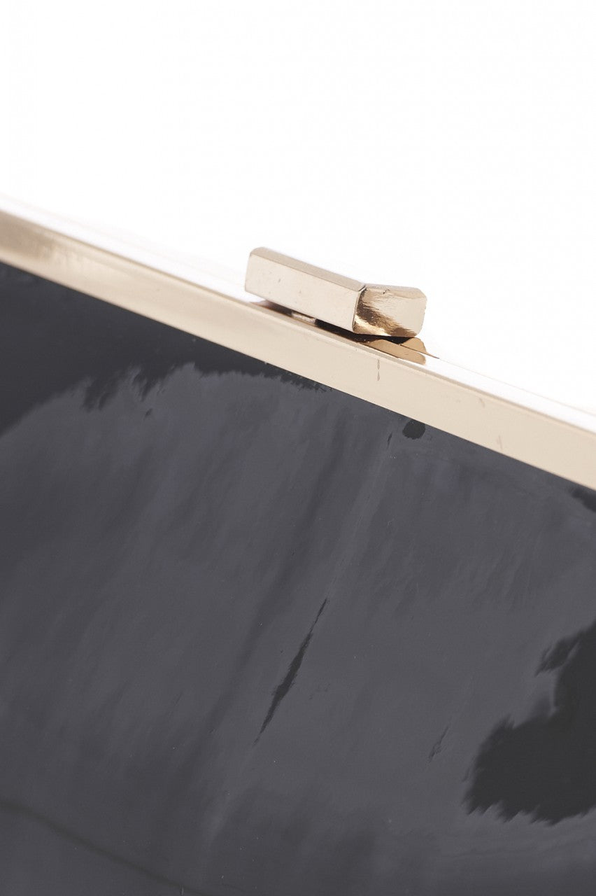 Kikodress - Large Patent Clasp Clutch