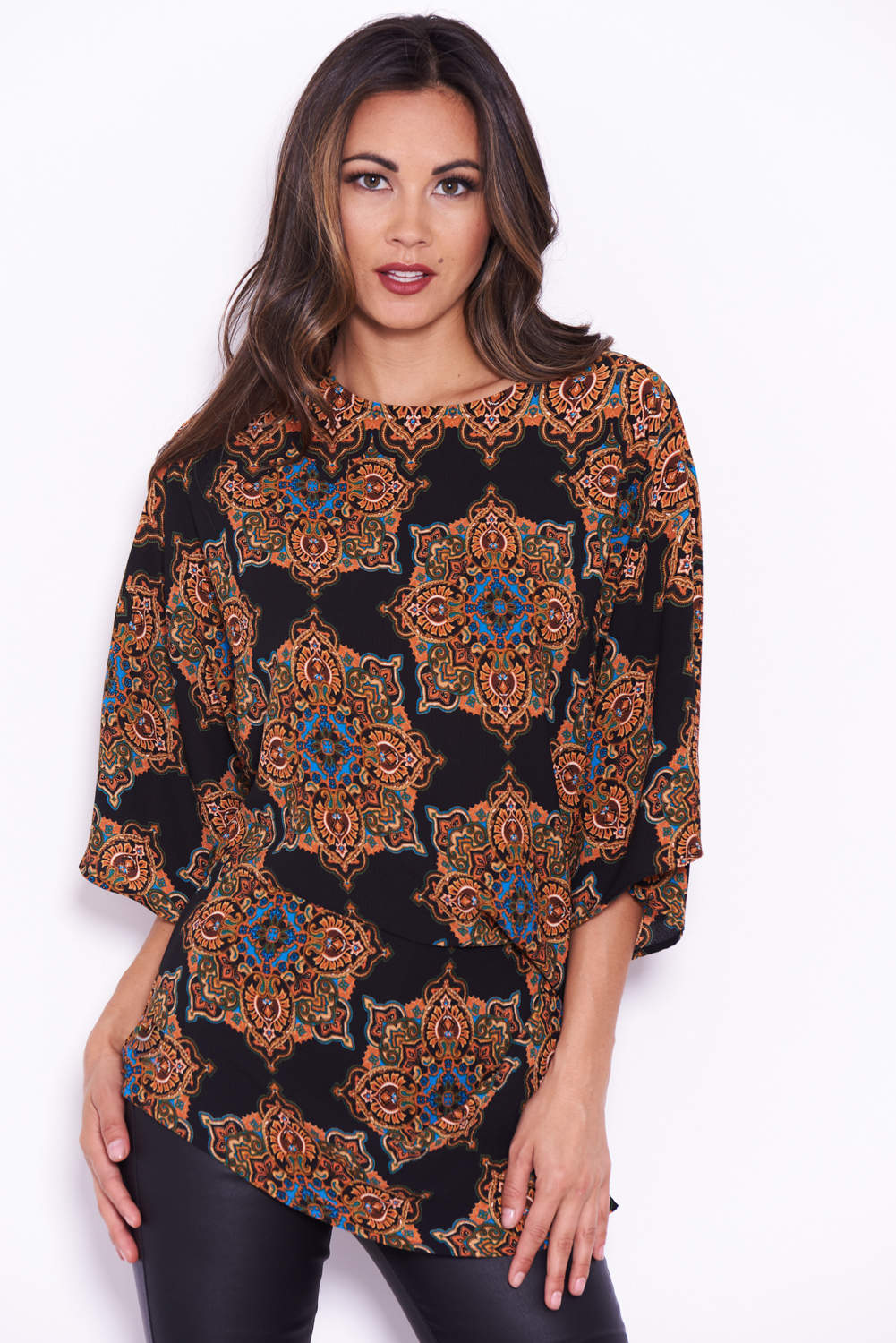 Kikodress - Black Paisley Top